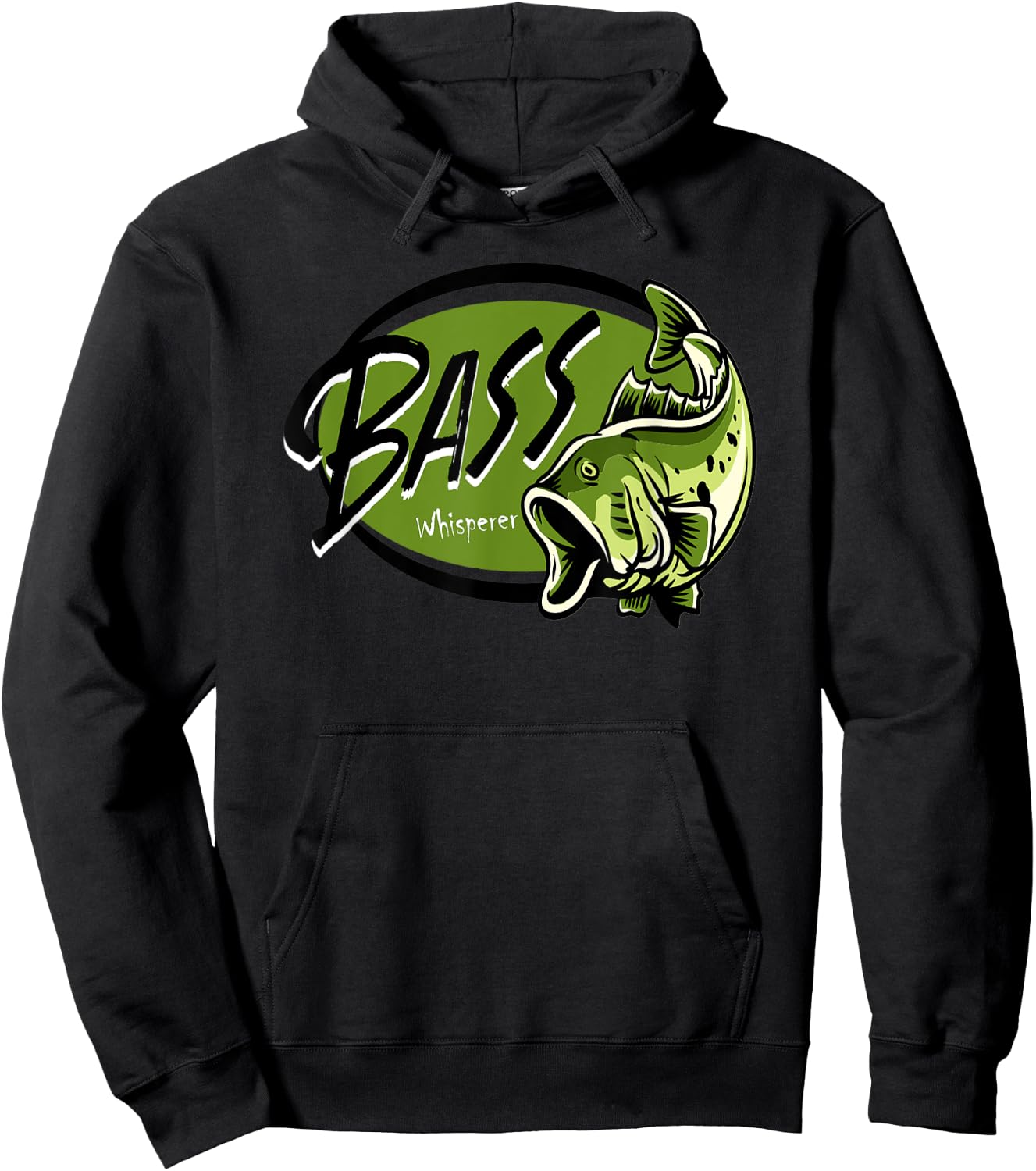 Bass Fisherman Fishing for bass Bass Whisperer Hoodie - Hoodie | Black