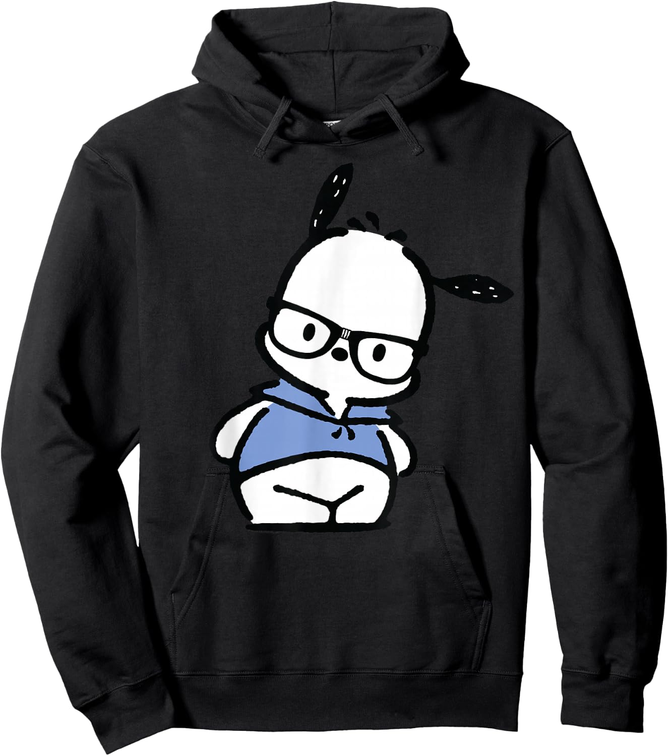 Pochacco Nerd Glasses Hoodie - Hoodie | Black