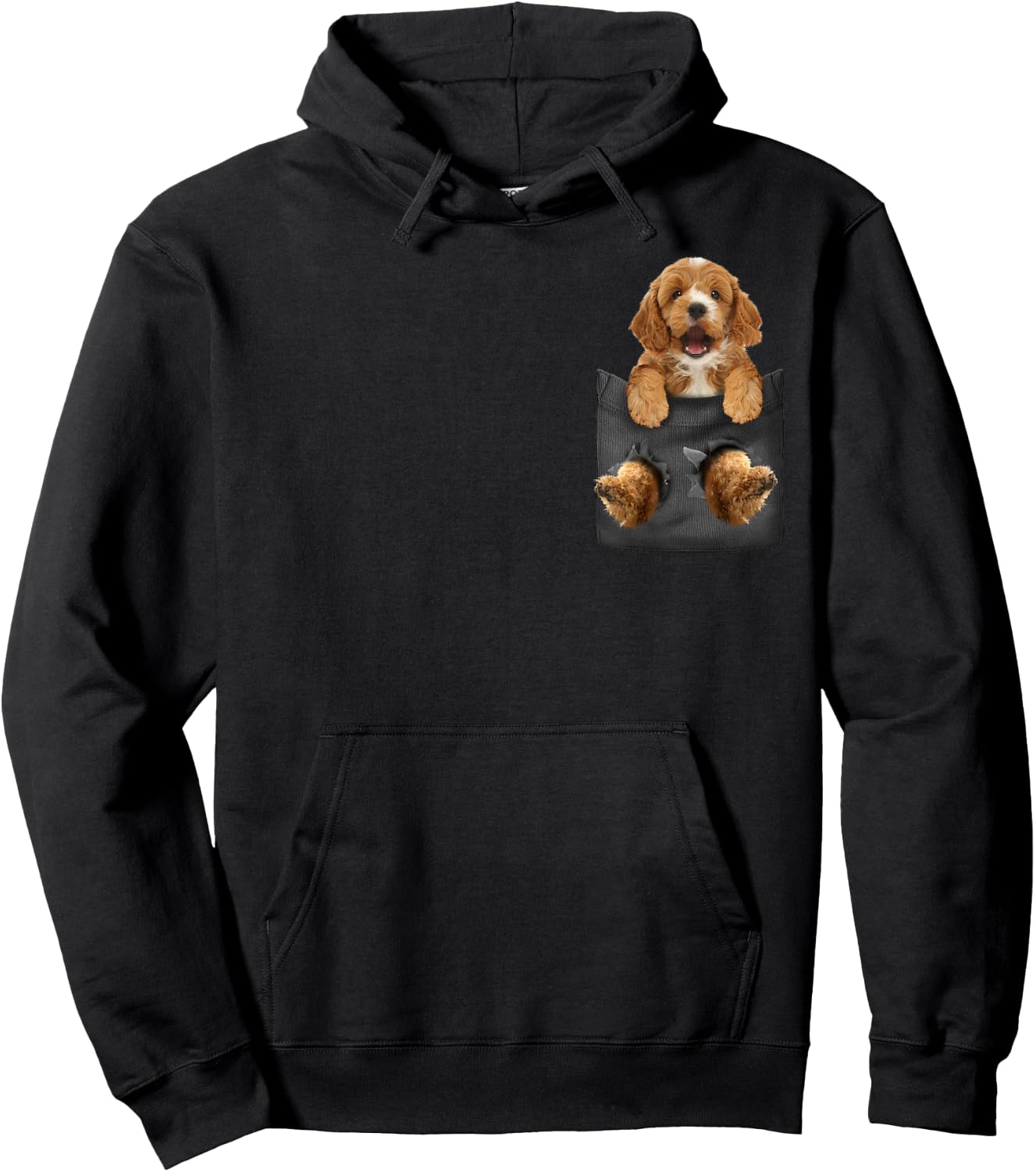Cockapoo in Pocket Dog Girls Shirt Hoodie - Hoodie | Black