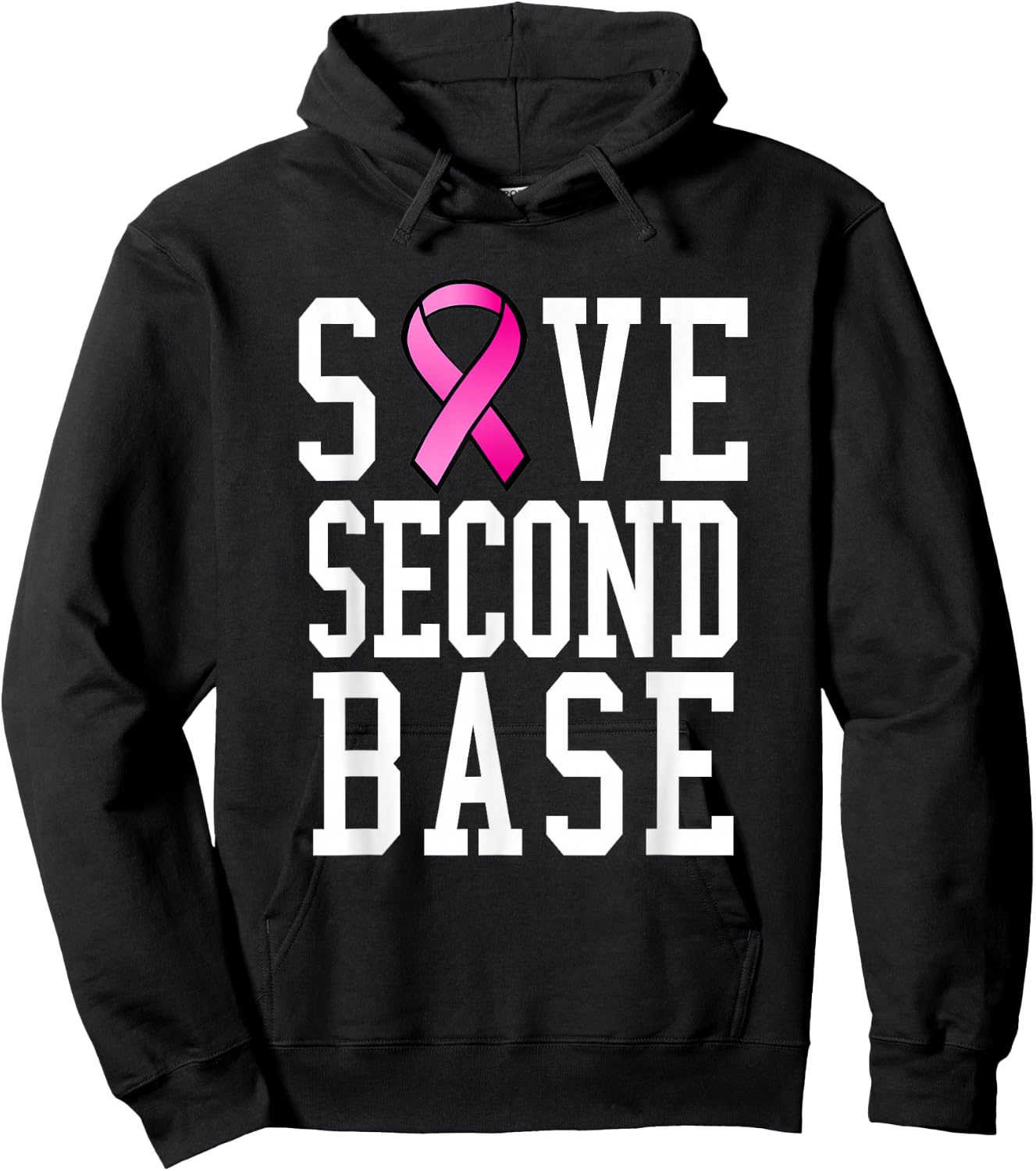 Save Second Base Shirt Breast Cancer Hoodie - Hoodie | Black