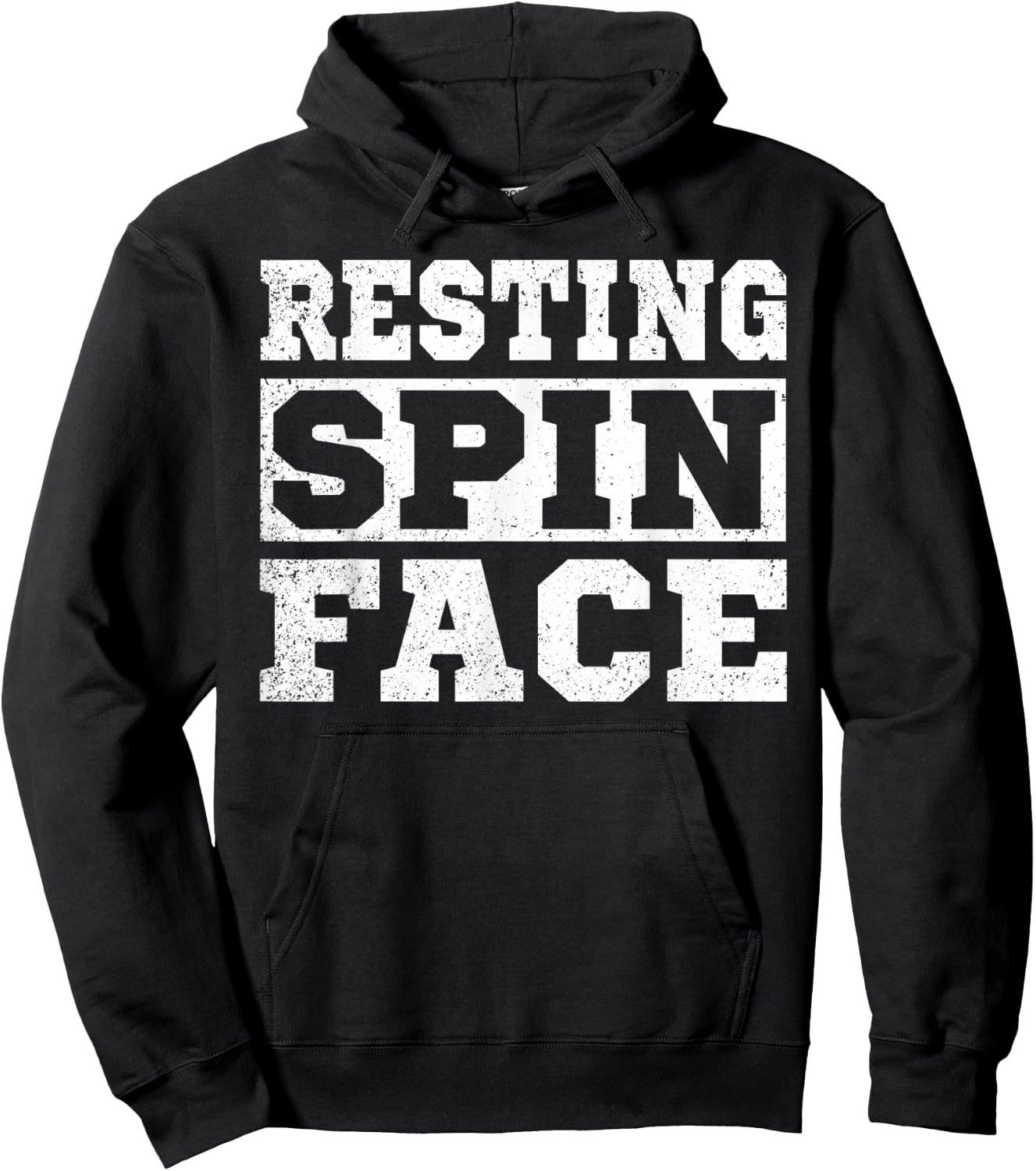 Resting Spin Face Funny Gym Fitness Spinning Class Hoodie - Hoodie | Black