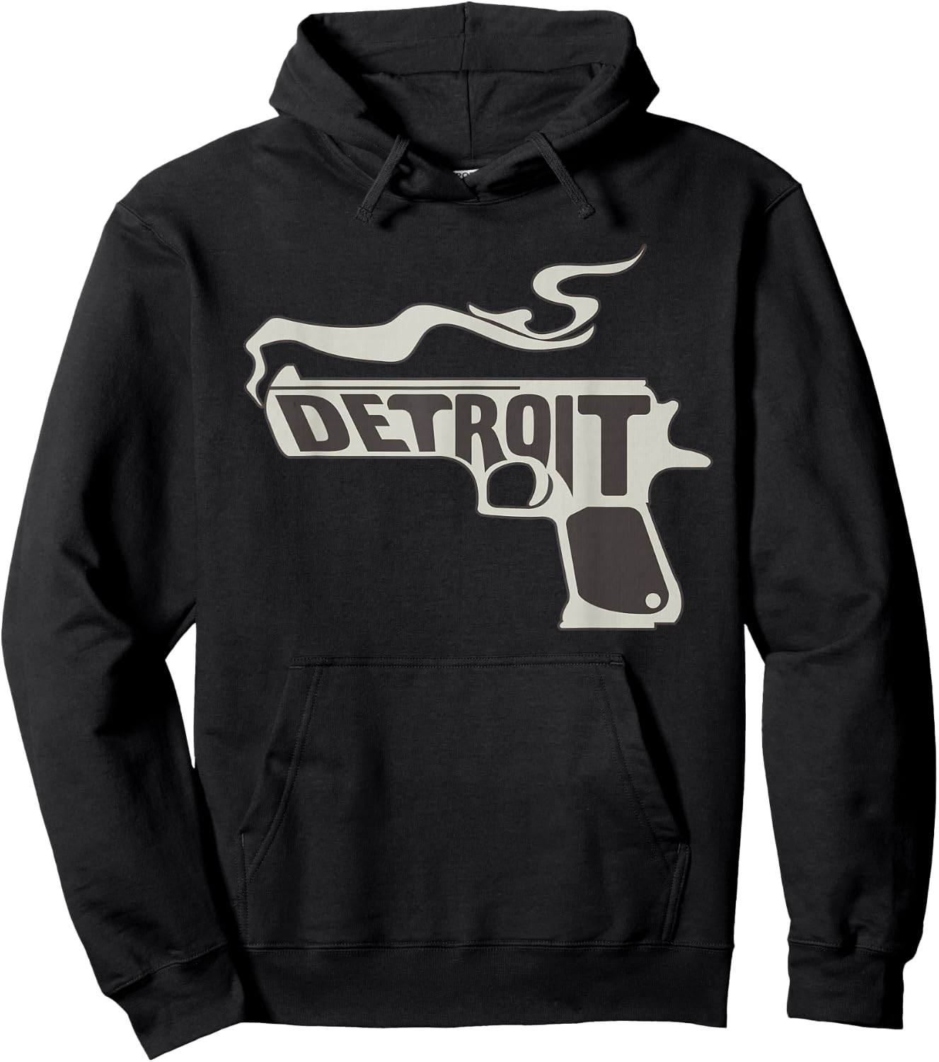 Detroit Smoking Gun Michigan American Motor City Motown Hoodie - Hoodie | Black