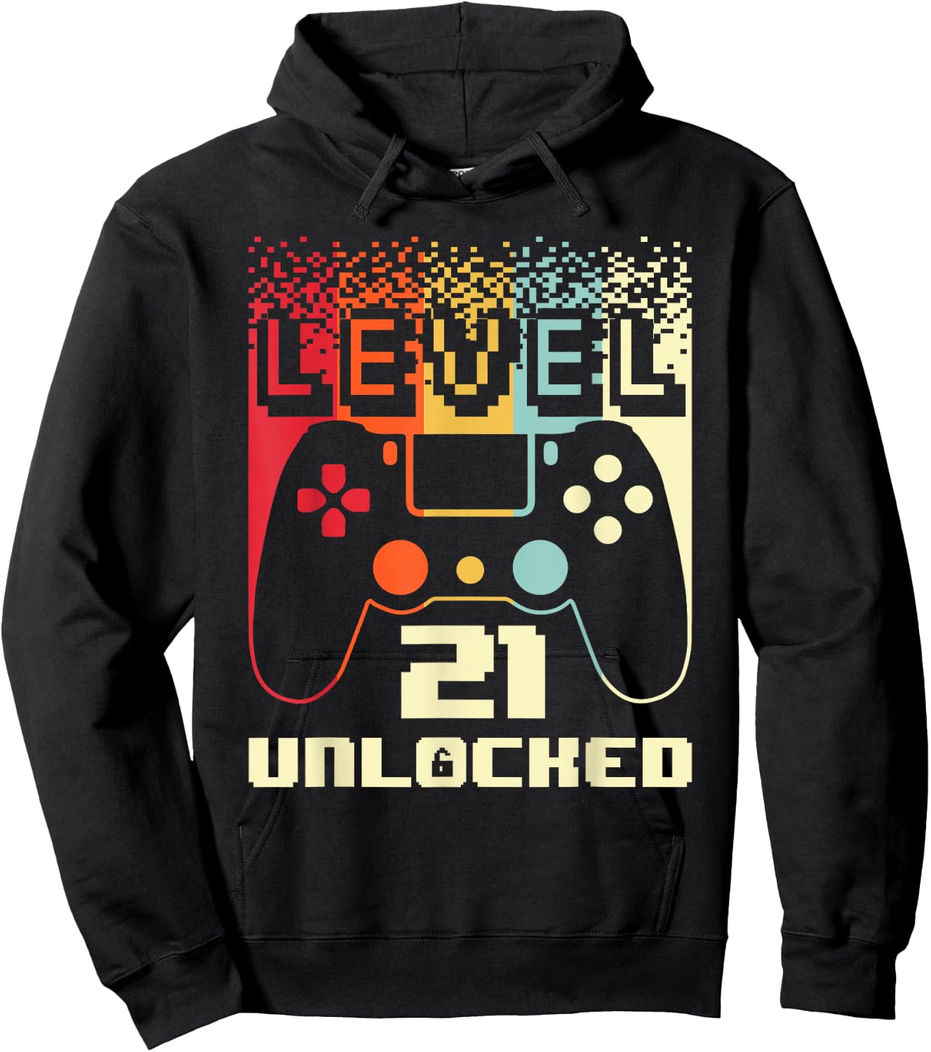 21st Birthday Level 21 Unlocked Gamer 21 Year Old Hoodie - Hoodie | Black