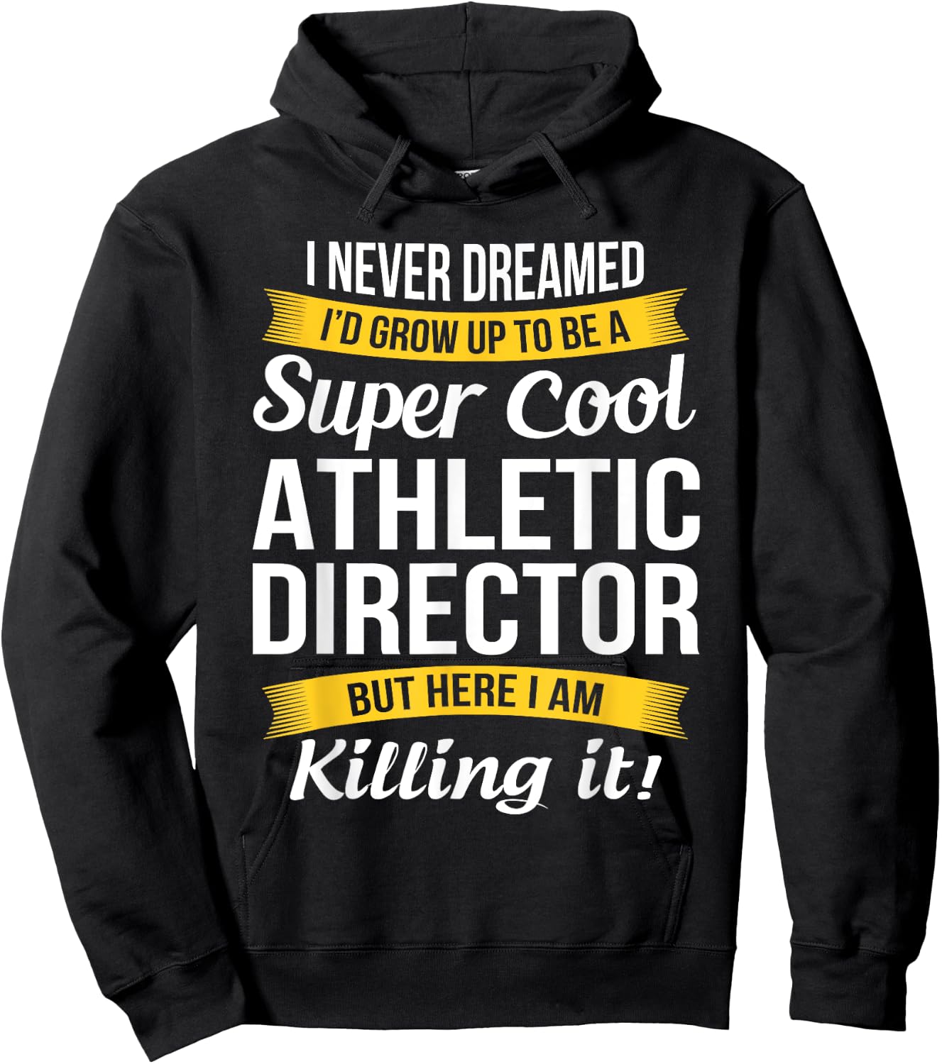 Athletic Director Funny Gift -Adults, Black, Small Hoodie - Hoodie | Black
