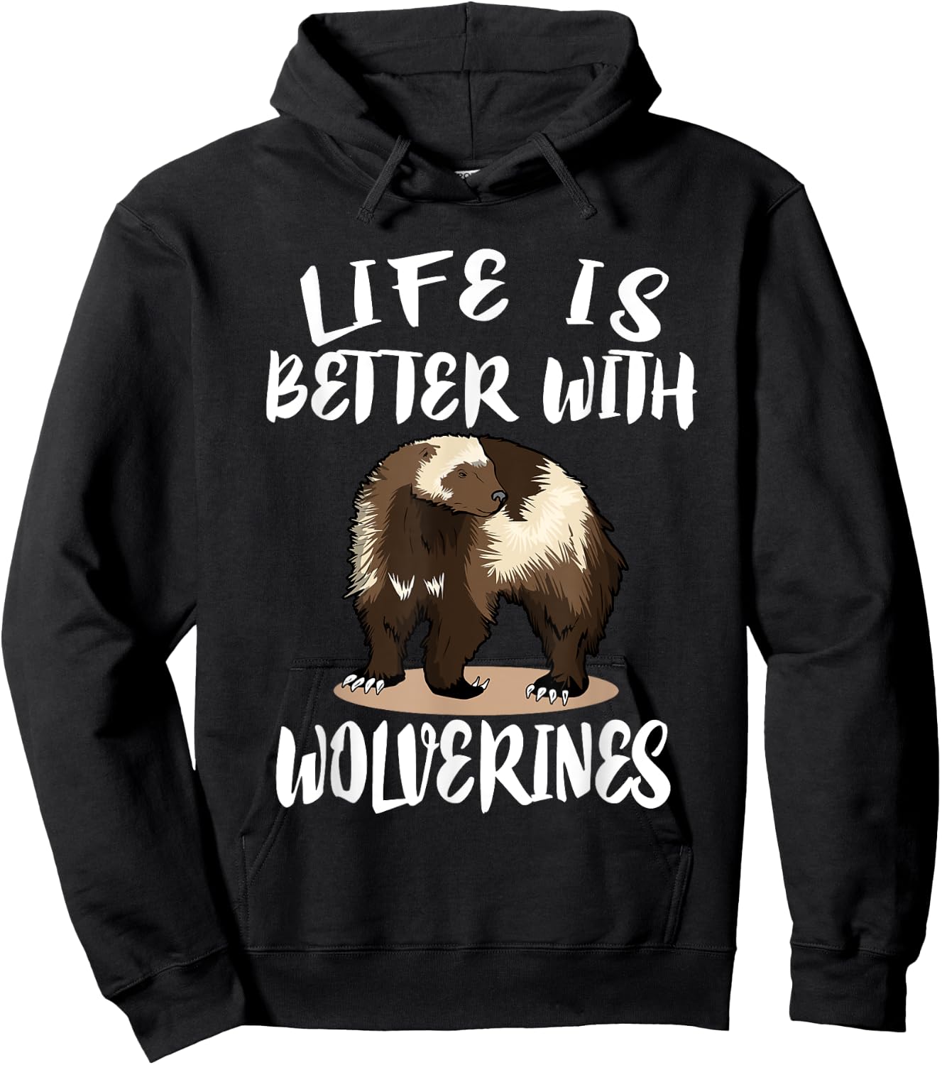 Life Is Better with Wolverine's Animal Gift Hoodie - Hoodie | Black