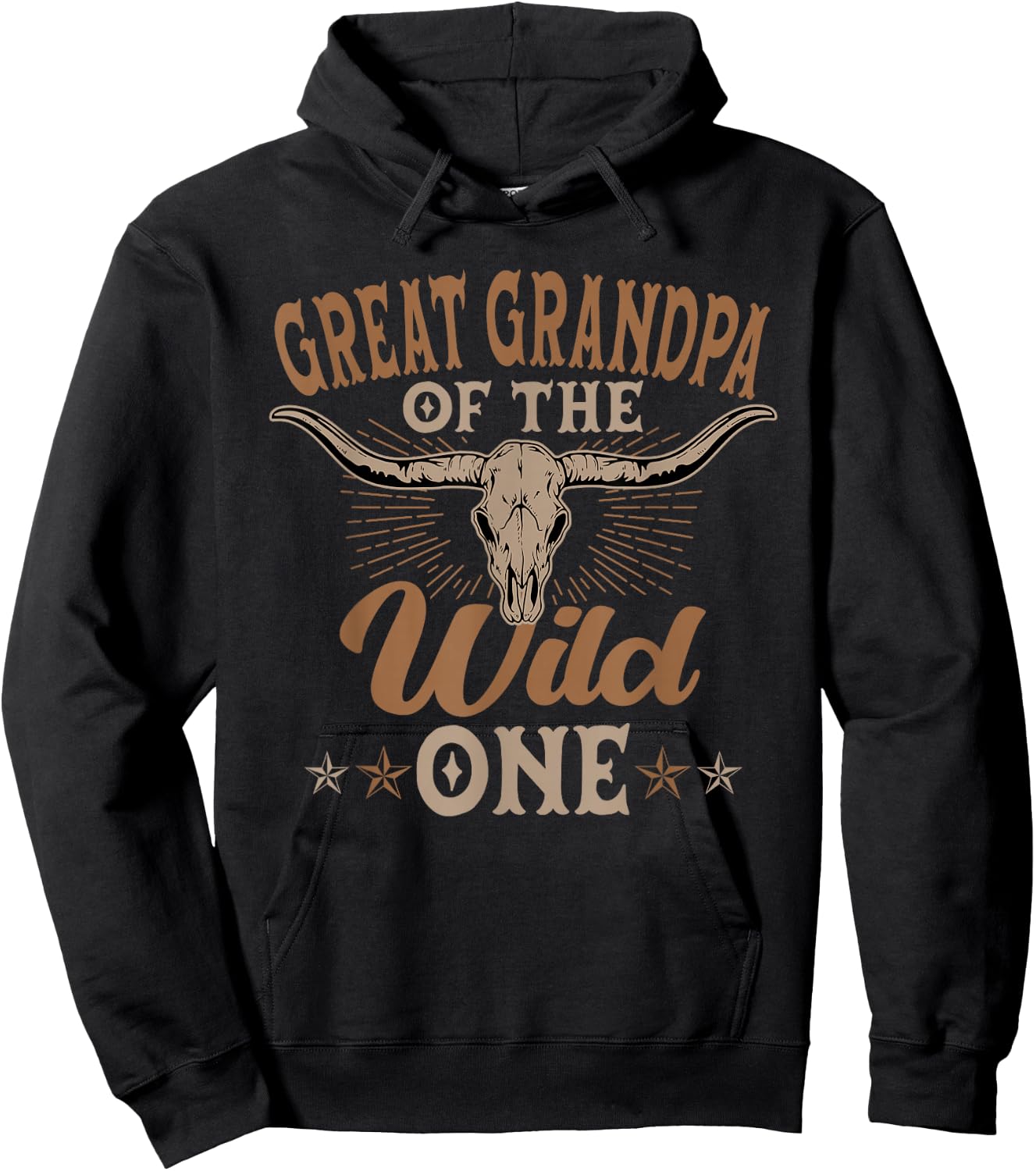 Great Grandpa of The Wild One Cowboy Western Rodeo Party Hoodie - Hoodie | Black