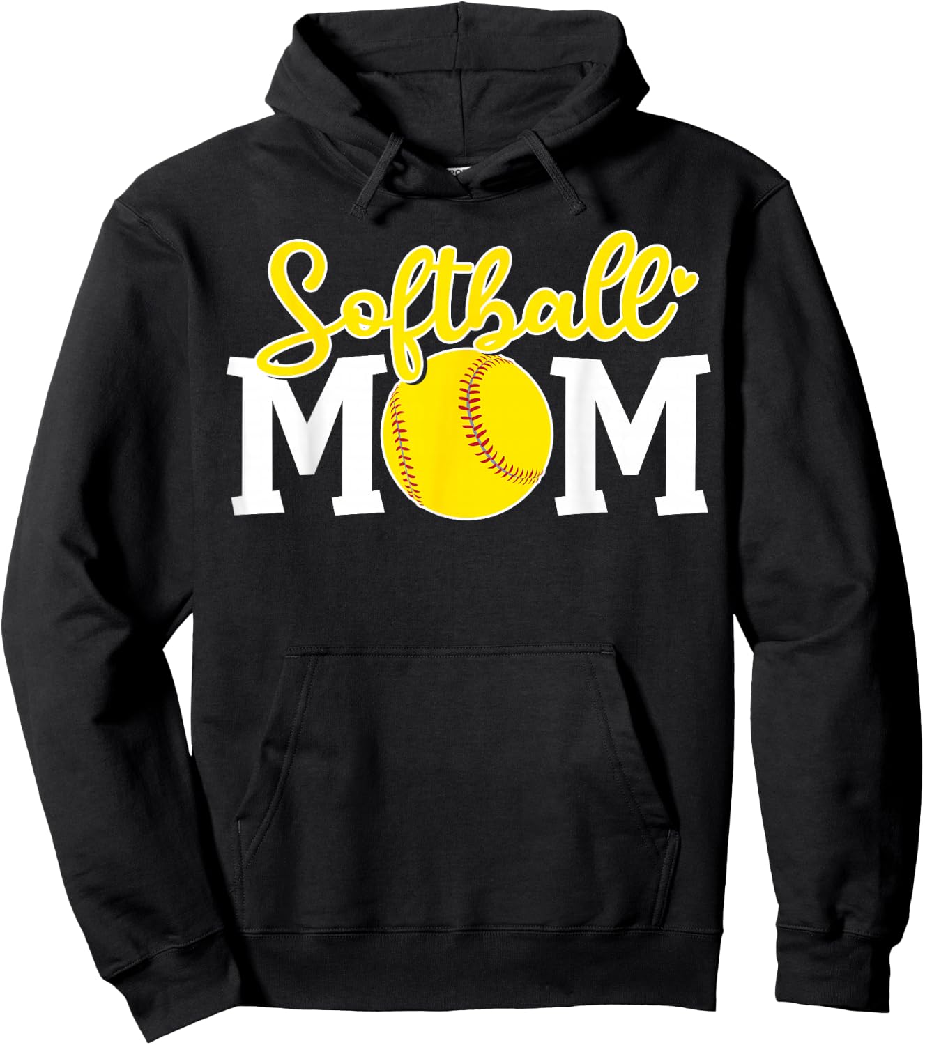 Softball Mom Cute For Mother Love Softball Hoodie - Hoodie | Black