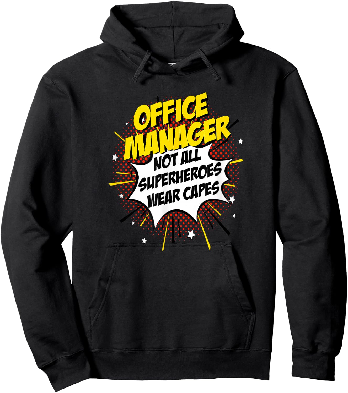 Office Manager Superhero Shirt Superpower Comic Gift Hoodie - Hoodie | Black