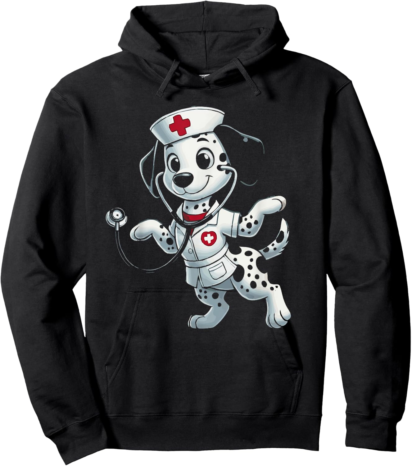 Dalmatian Nurse Dalmatians Dally Dog Dal Hoodie - Hoodie | Black