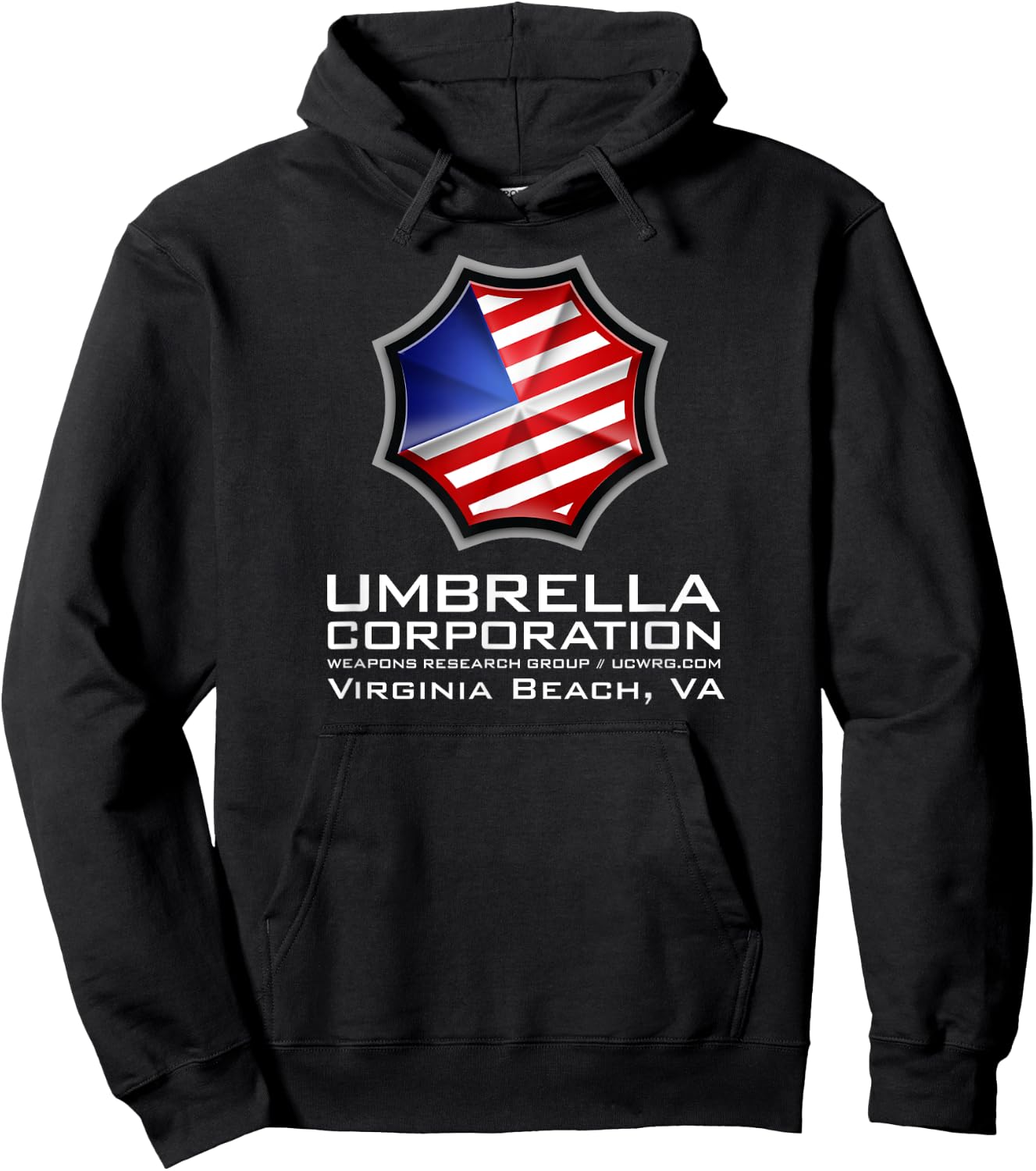 Umbrella Corporation Patriotic American Flag Hoodie - Hoodie | Black
