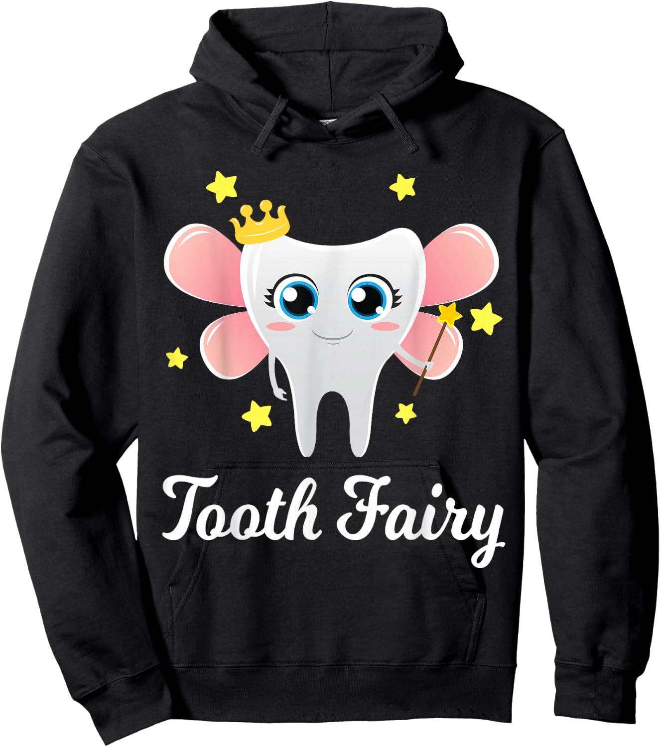 Tooth Fairy Shirt Funny Halloween Costume Gift Dentist Girl Hoodie - Hoodie | Black