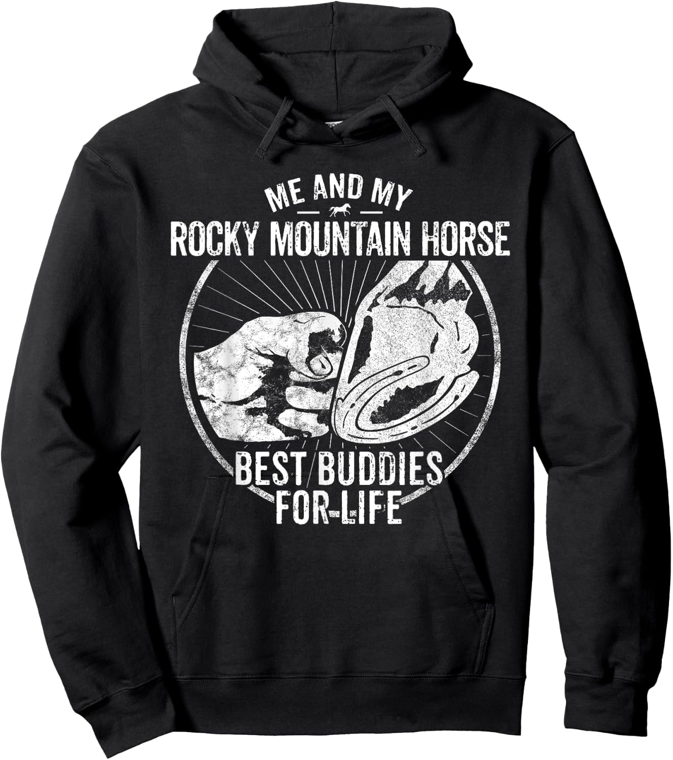 Rocky Mountain Horse Owner Rider Equestrian Horseman Gift Hoodie - Hoodie | Black