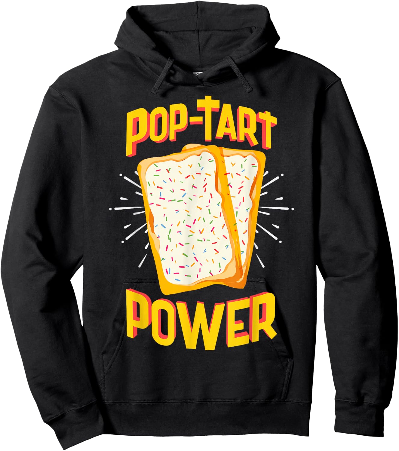 Funny Pop Tart Power, Bodybuilding Pre-Workout Hoodie - Hoodie | Black
