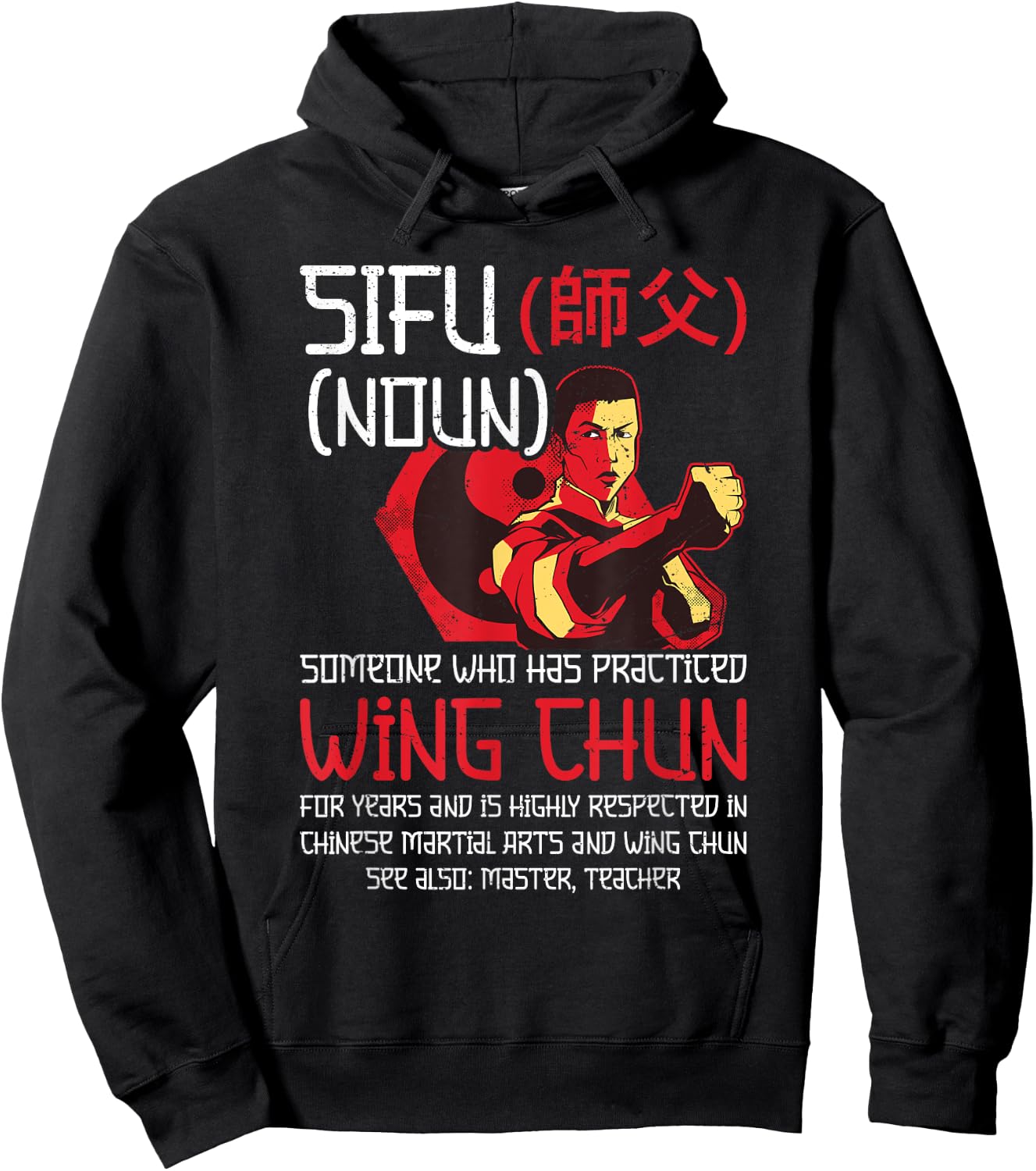 Wing Chun Costume Instructor Lesson Kung Fu Wing Chun Hoodie - Hoodie | Black