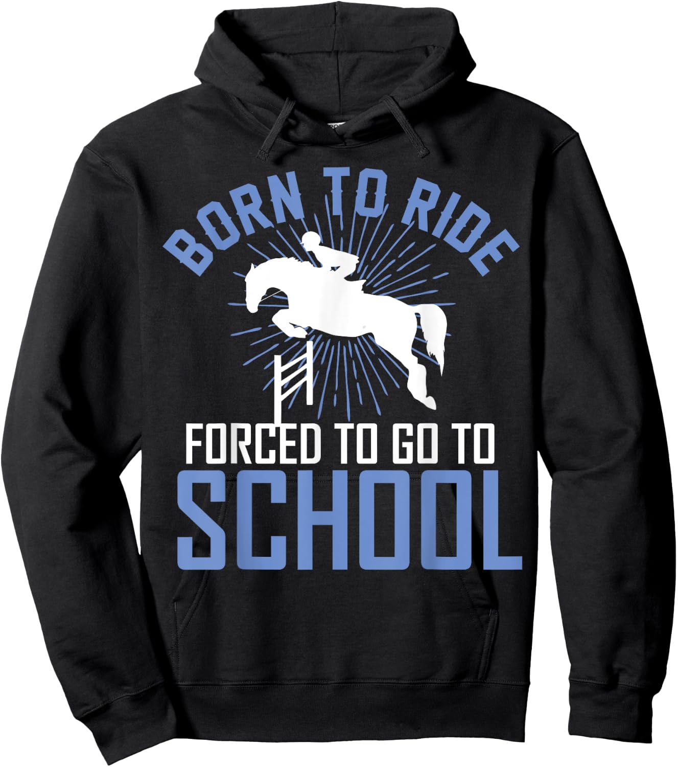 Born to Ride Equestrian horseback riding Gift girls Hoodie - Hoodie | Black