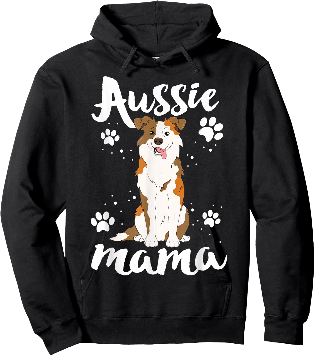 Dog Mama Shirt Australian Shepherd Aussie Mom Hoodie - Hoodie | Black