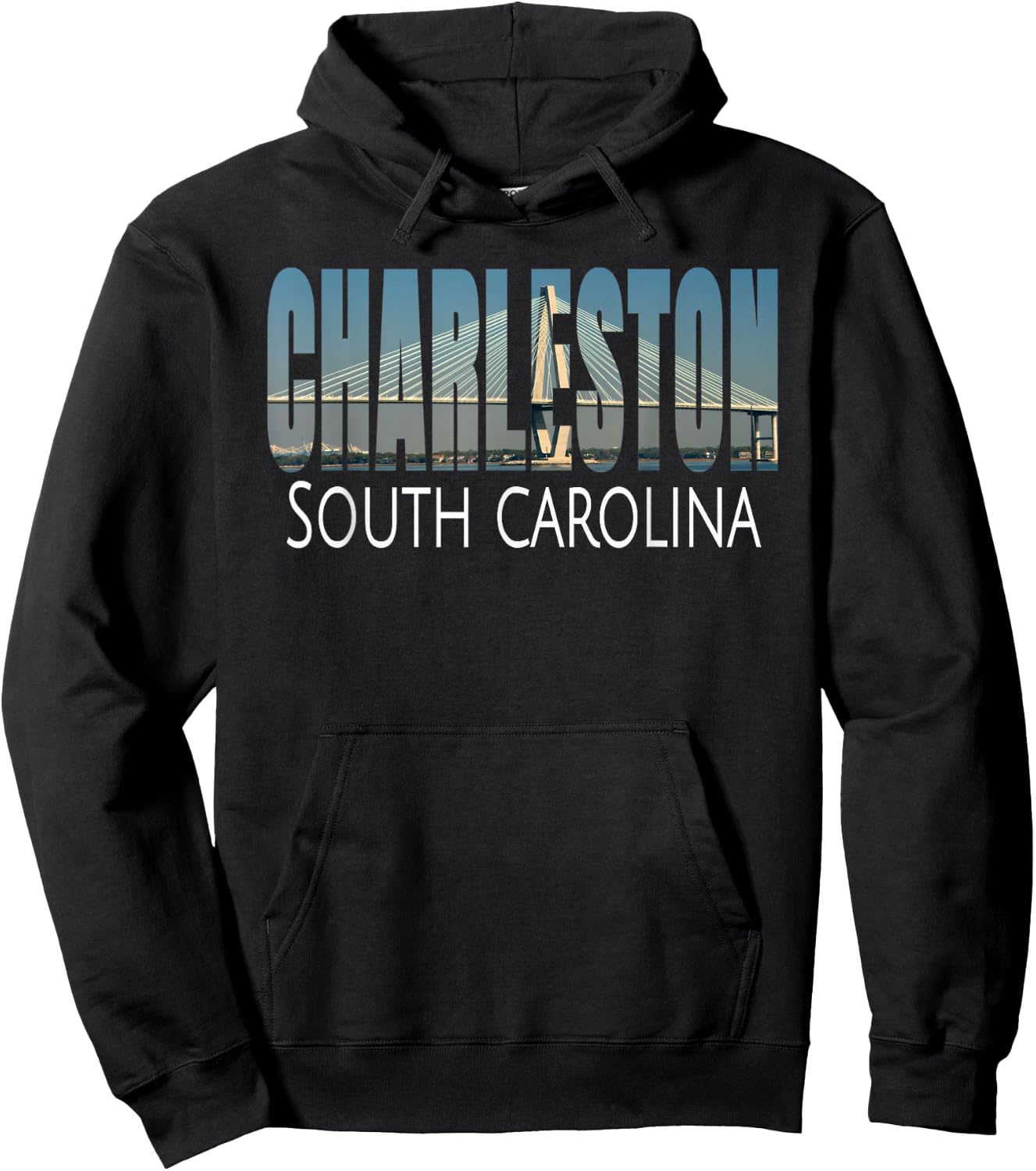 Charleston South Carolina SC Arthur Ravenel Jr. Bridge Gift Hoodie - Hoodie | Black
