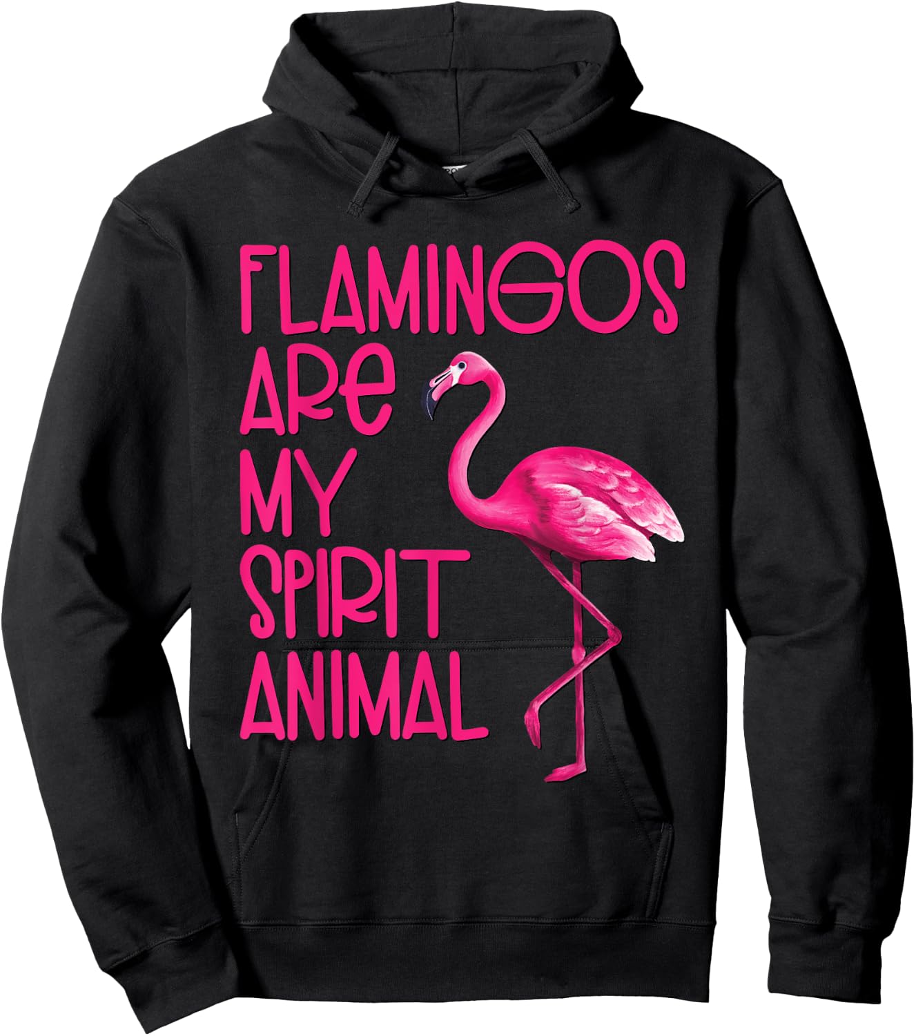 Flamingos Are My Spirit Animal Cute Flamingo Lover Hoodie - Hoodie | Black