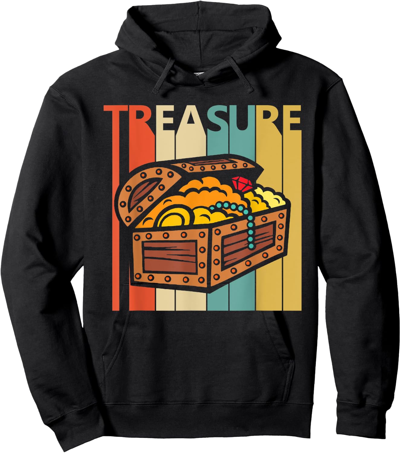 Vintage Treasure Chest Hoodie - Hoodie | Black