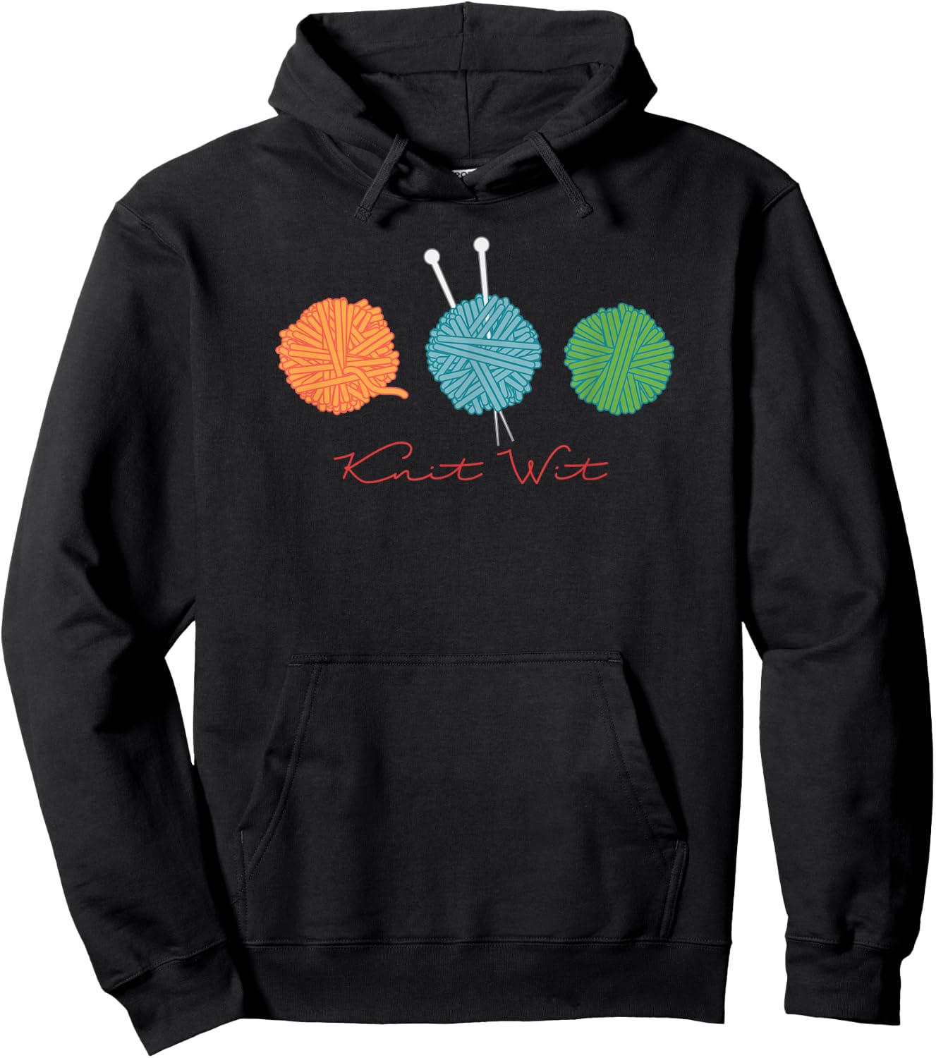 funny knit DESIGN for knitters crafters crocheters Hoodie - Hoodie | Black