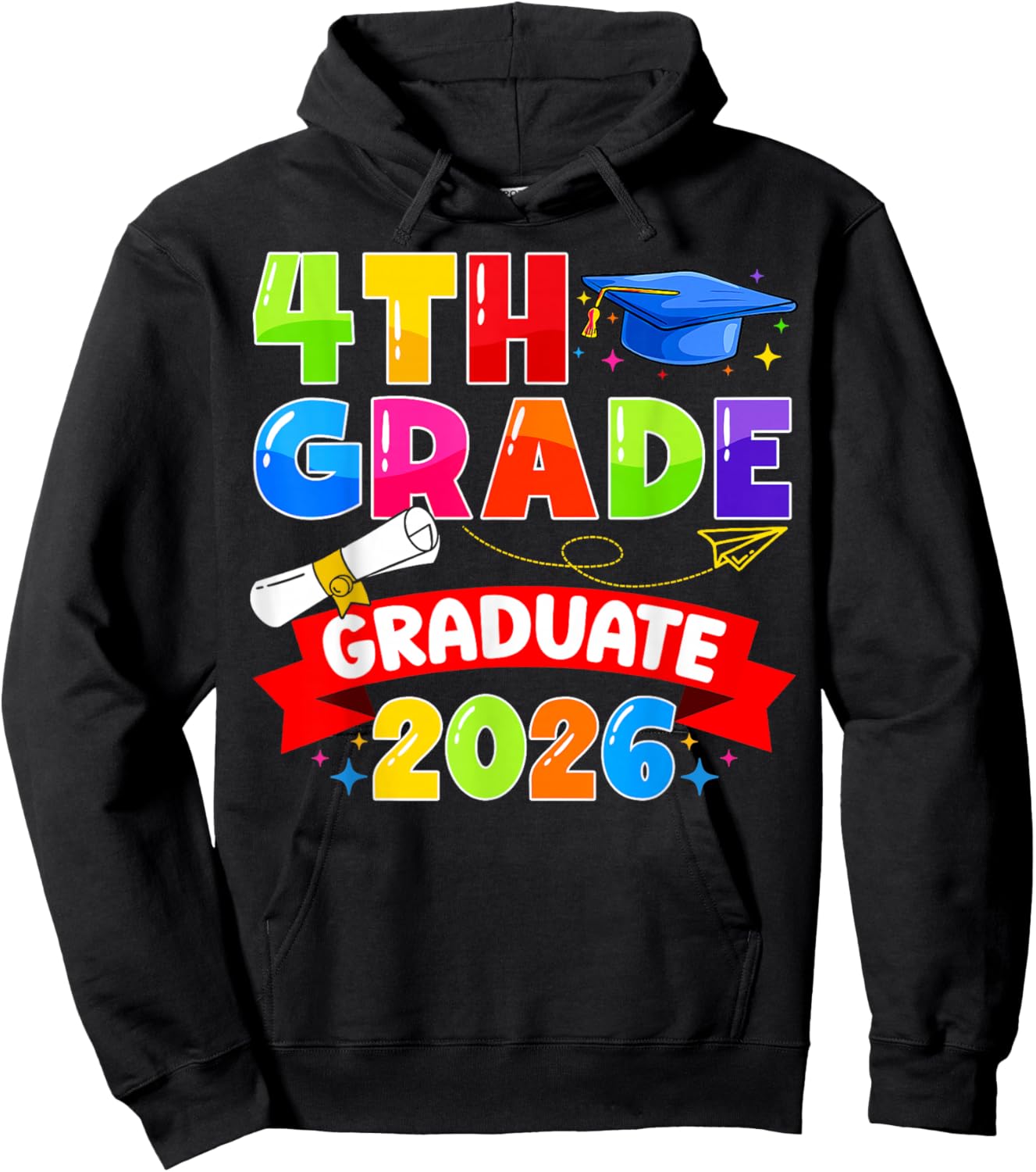 4th Grade Graduate 2026 Elementary Graduation Class of 2026 Hoodie - Hoodie | Black