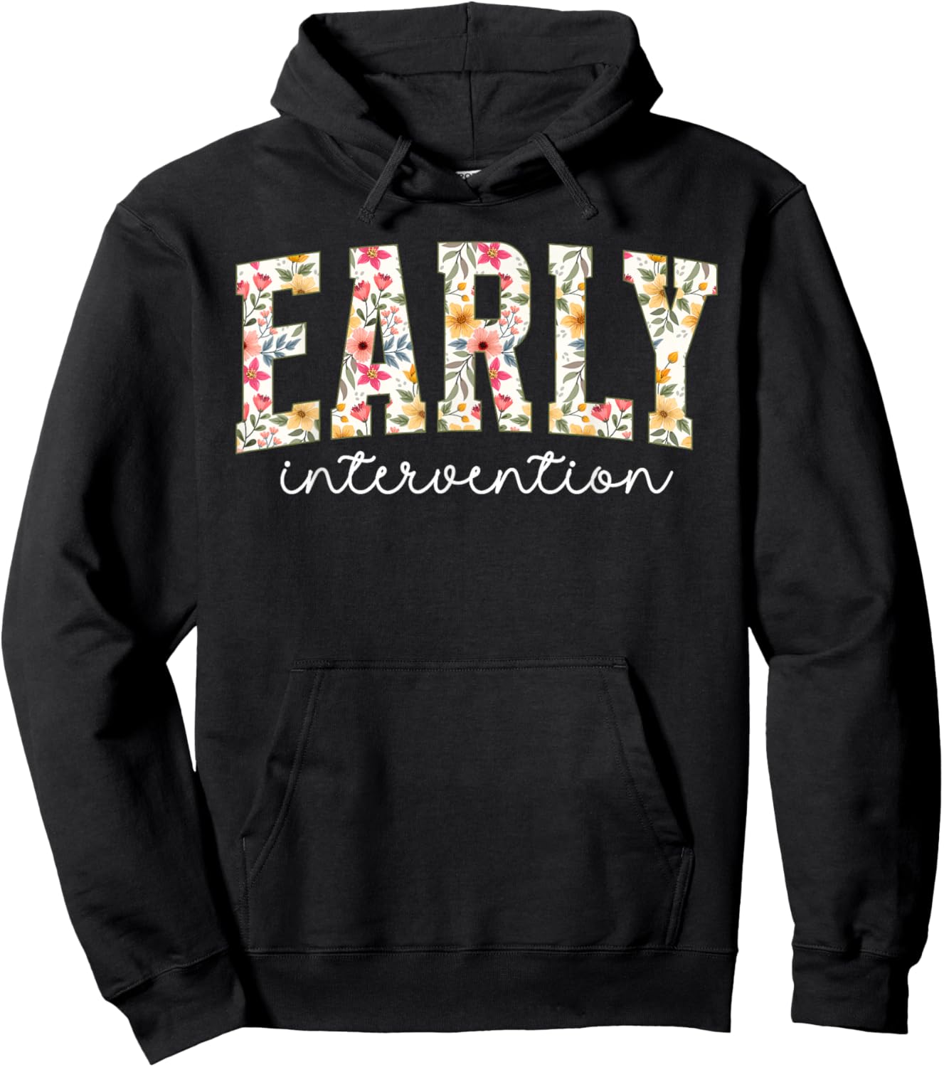 Early Intervention Teacher Boho Early Intervention Teaching Hoodie - Hoodie | Black