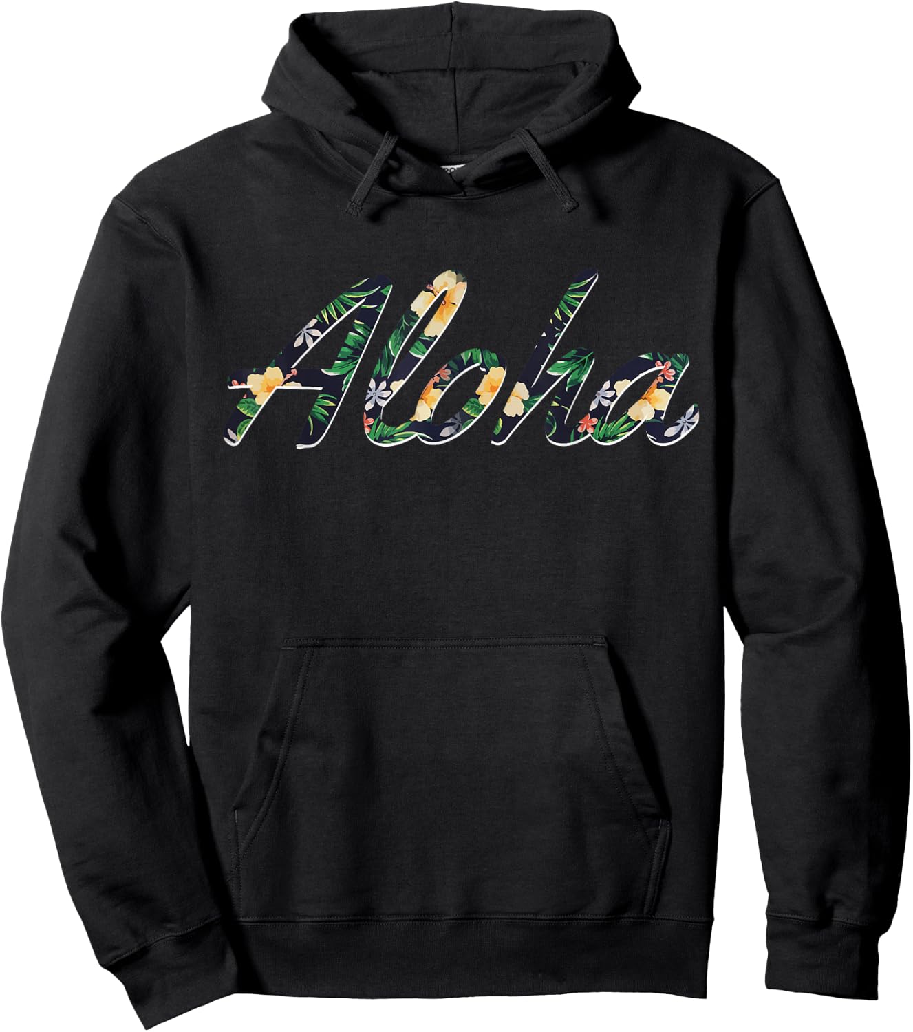 Aloha Vintage Floral Tropical Hawaii Gift Hoodie - Hoodie | Black