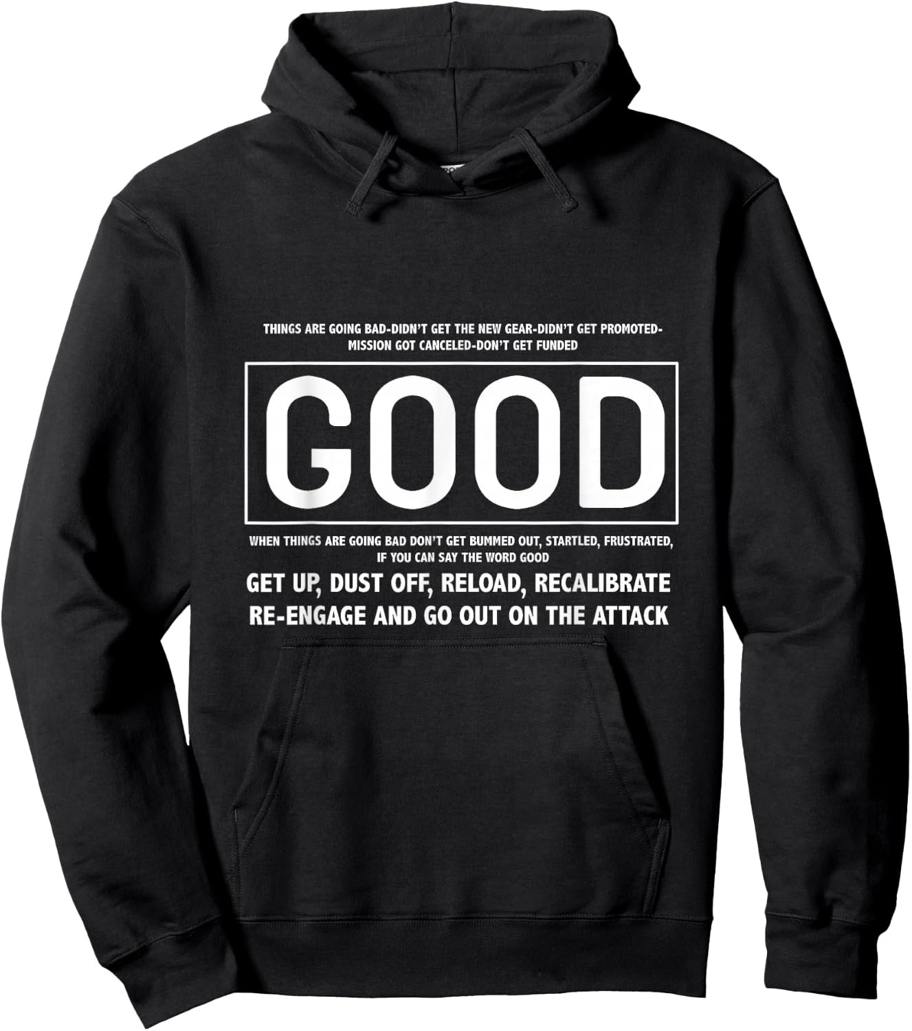 GOOD Motivational Jocko Quote Store Hoodie - Hoodie | Black