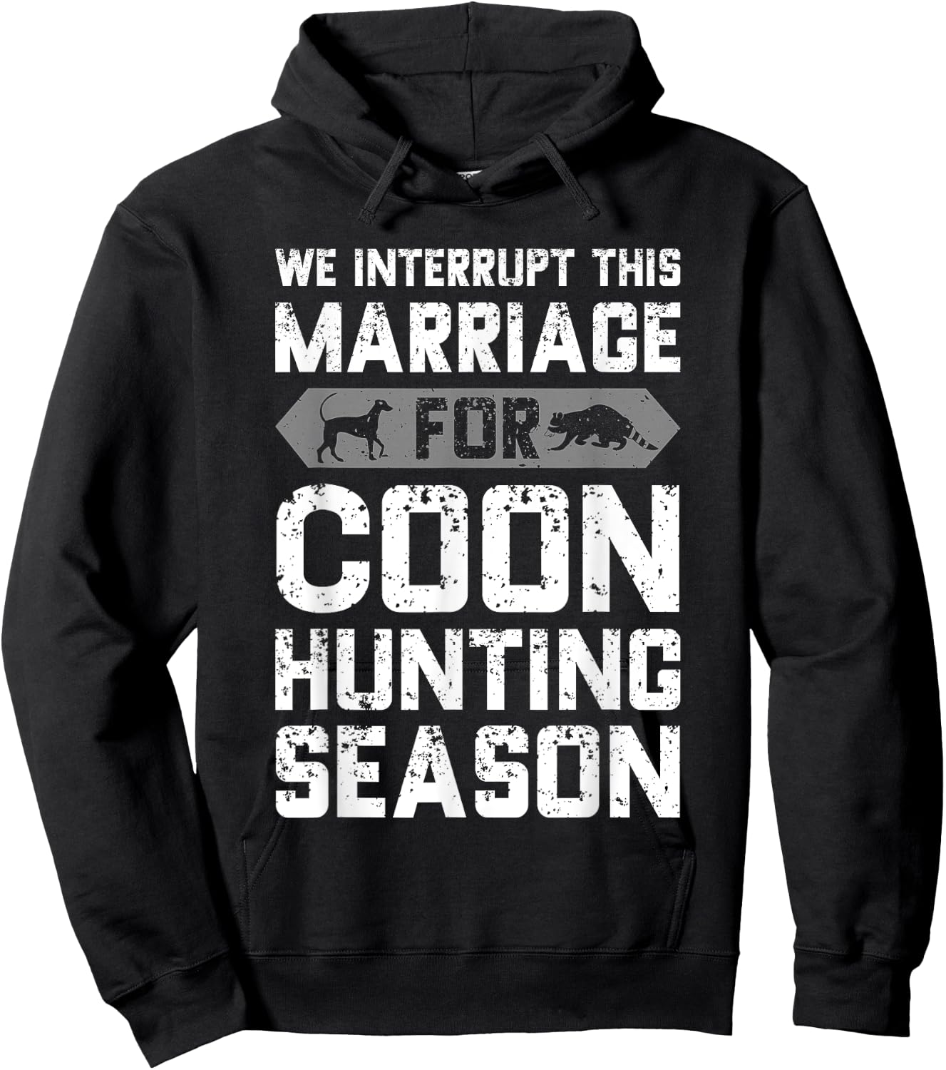 Raccoon Hunting Coon Hunting Dog Coonhound Hunter Gift Hoodie - Hoodie | Black