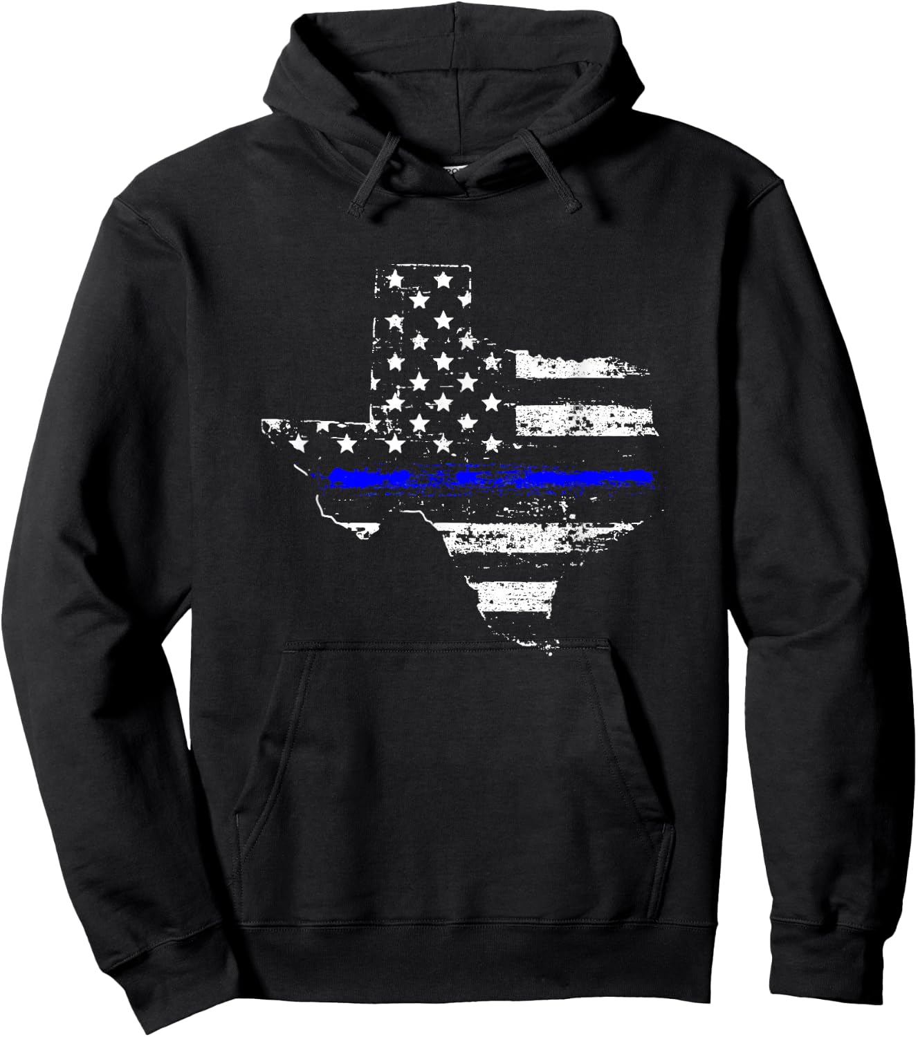 Texas Back the Blue Support Thin Blue Line Hoodie - Hoodie | Black