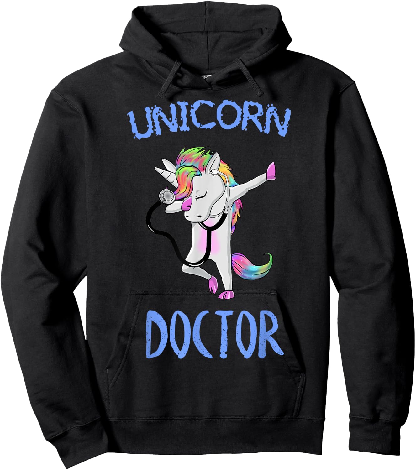 Unicorn Doctor dabbing dab dance Hoodie - Hoodie | Black