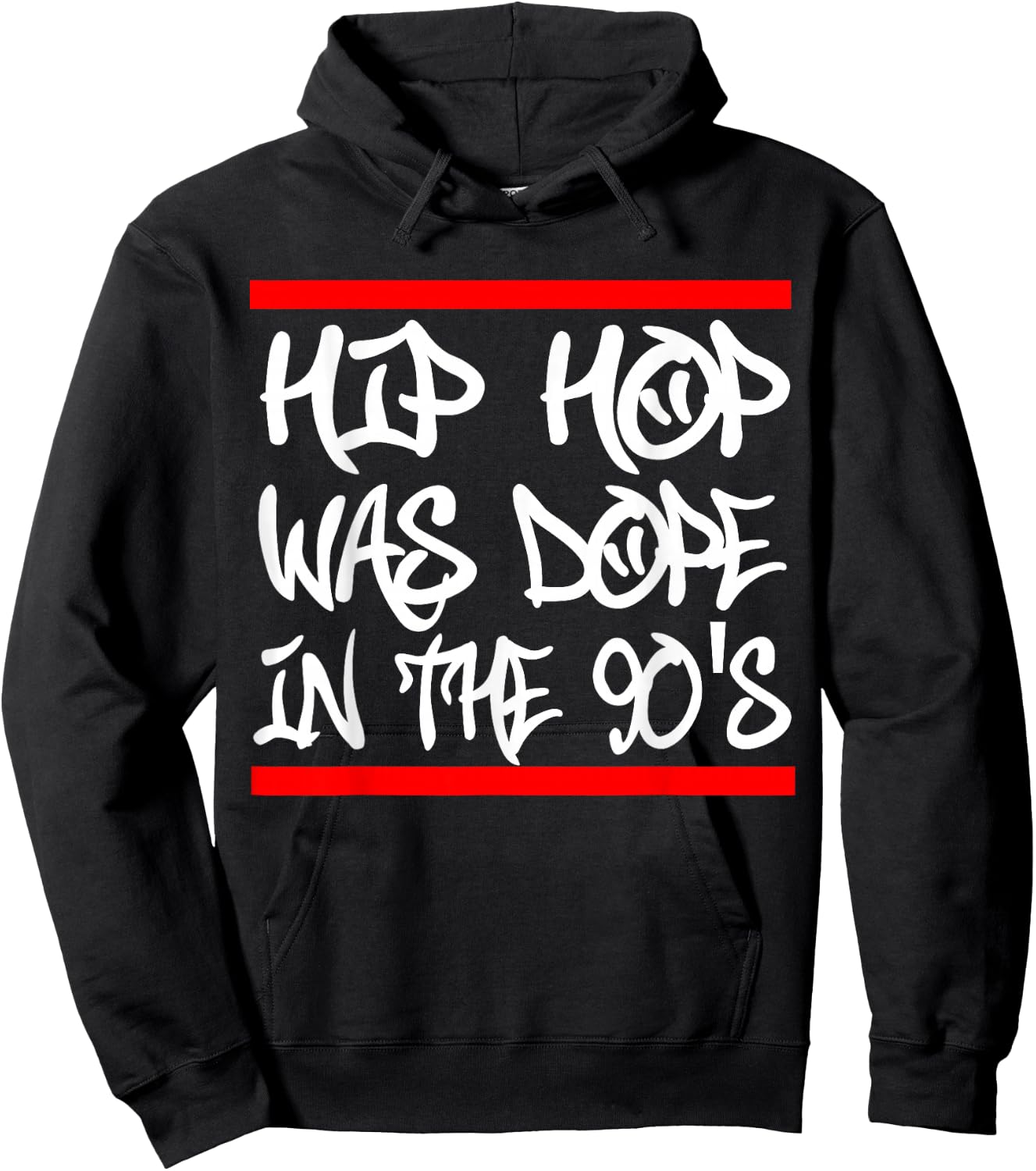 I Love 90's Hip Hop Design Hip Hop was Dope in The 90's Hoodie - Hoodie | Black