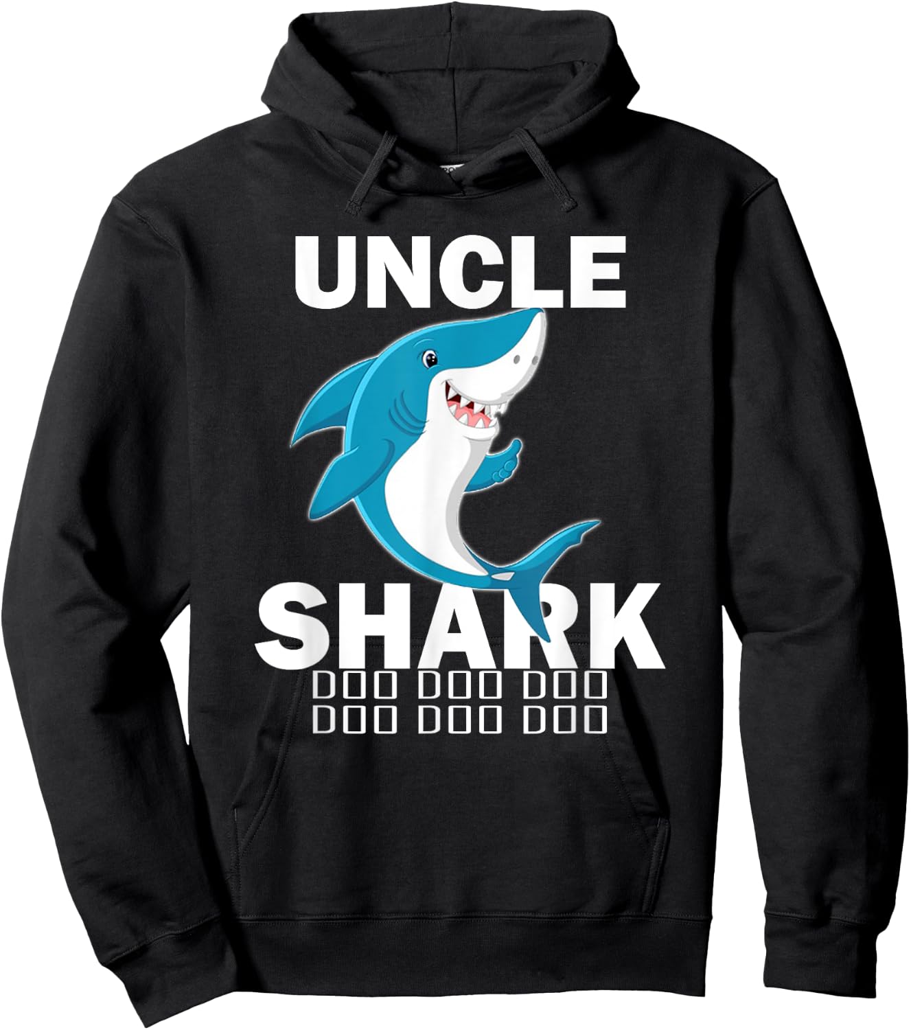 Uncle Shark Shirt Fathers Day Gift For Uncle Hoodie - Hoodie | Black