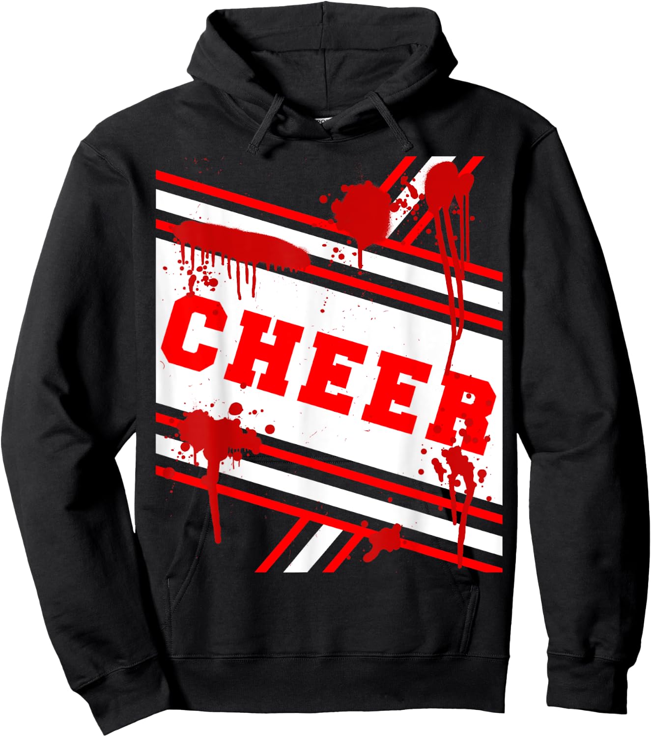 Scary Cheerleader Costume Shirt Halloween Cheer Team Hoodie - Hoodie | Black