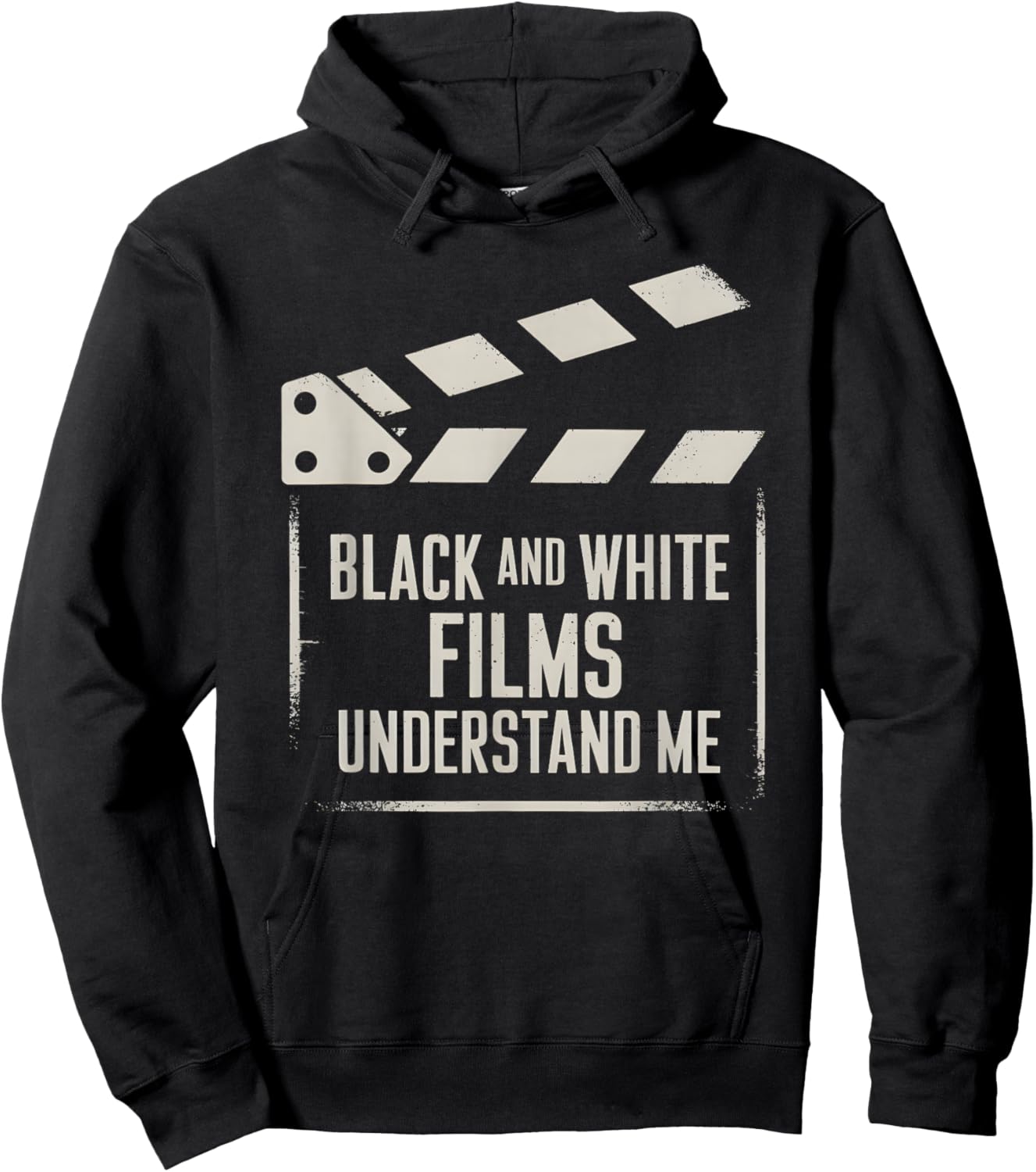Retro Movie Filmmaker Black and White Films Understand Me Hoodie - Hoodie | Black
