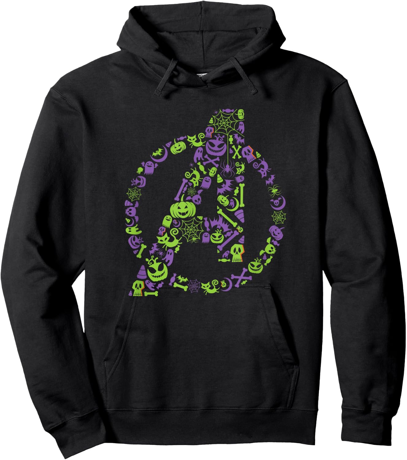Marvel Avengers Logo Spooky Halloween Hoodie - Hoodie | Black
