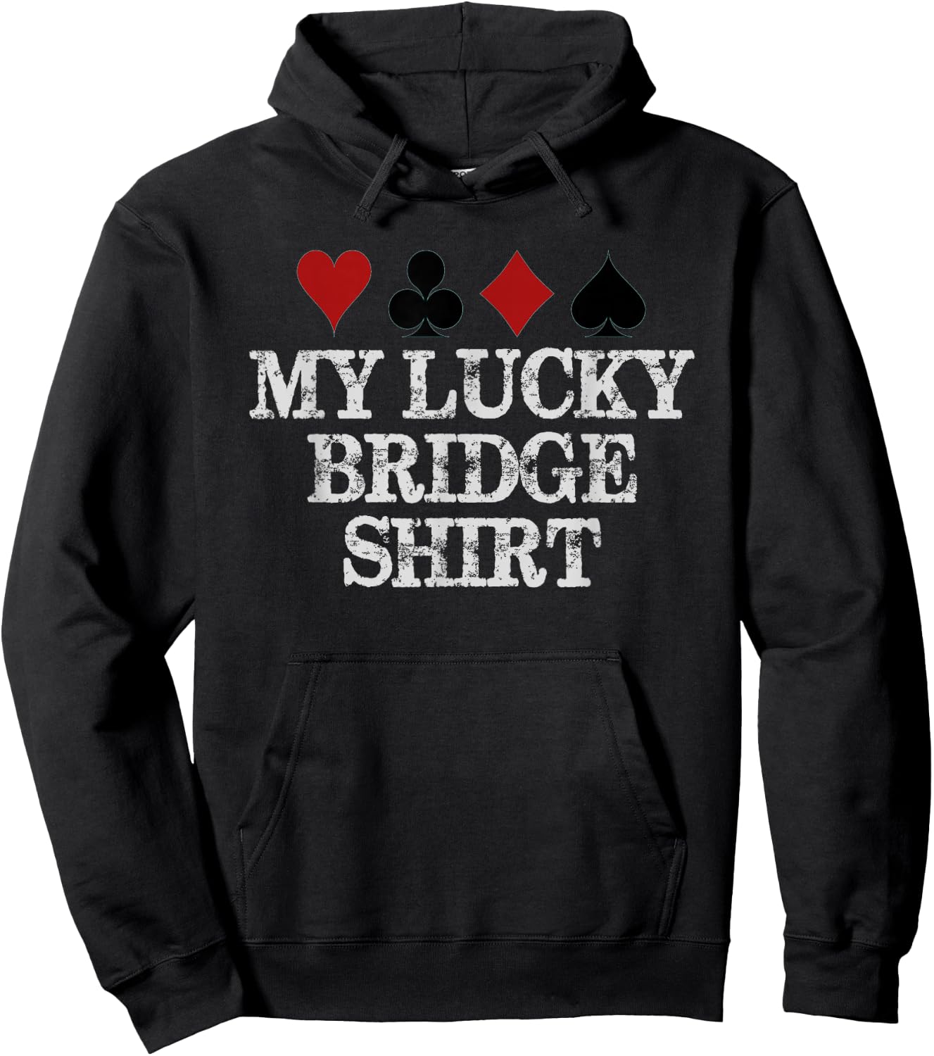 Bridge Player Gifts | My Lucky Bridge Playing Funny Game Hoodie - Hoodie | Black