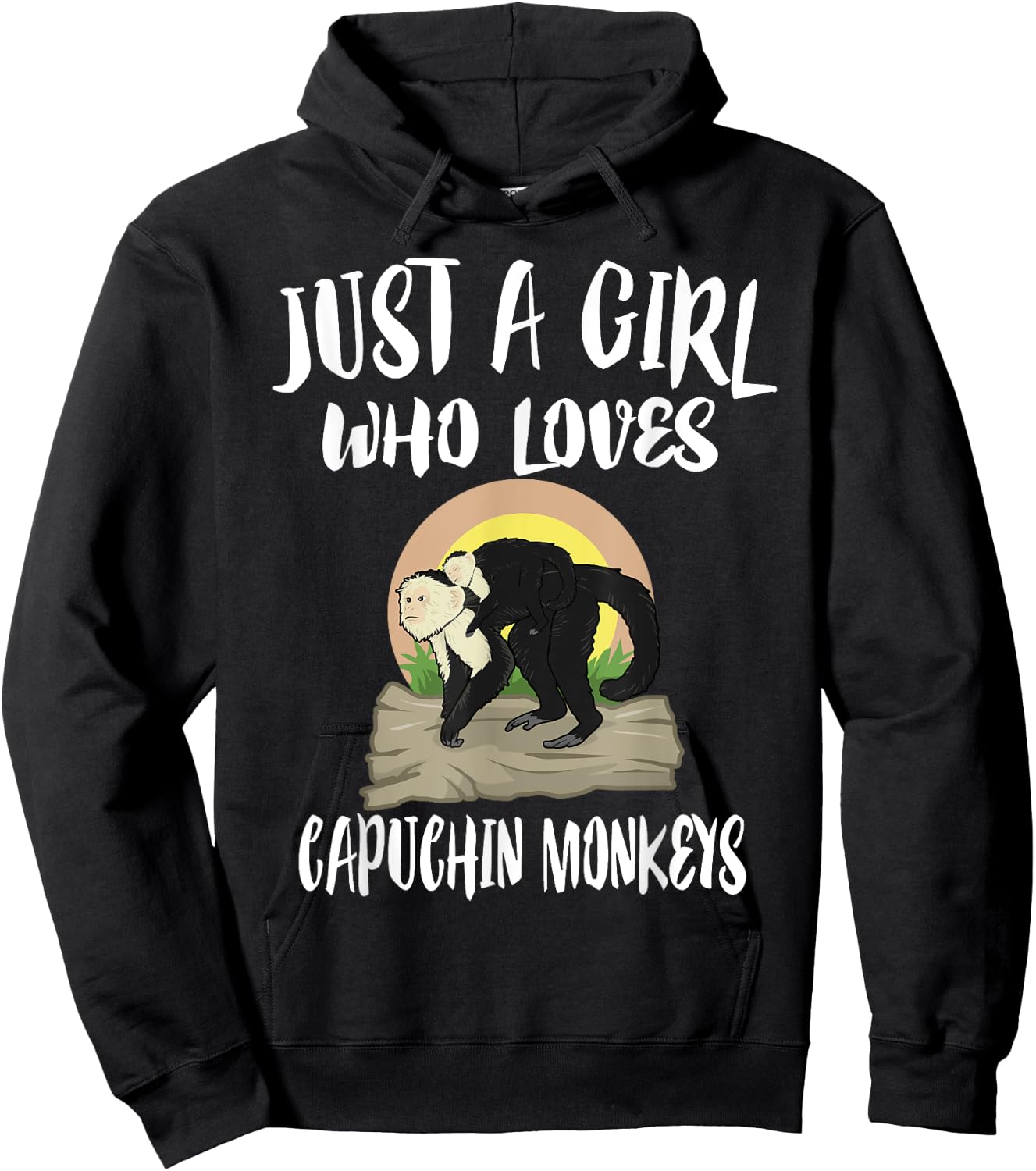 Just A Girl Who Loves Capuchin Monkeys Hoodie - Hoodie | Black