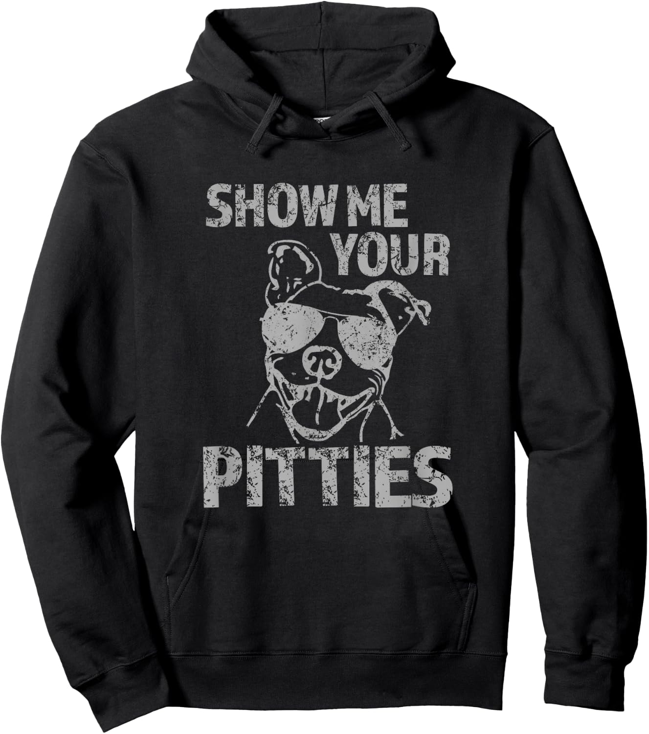 Funny Pitbull Show Me Your Pitties Pitbull Lover Dog Dad Mom Hoodie - Hoodie | Black