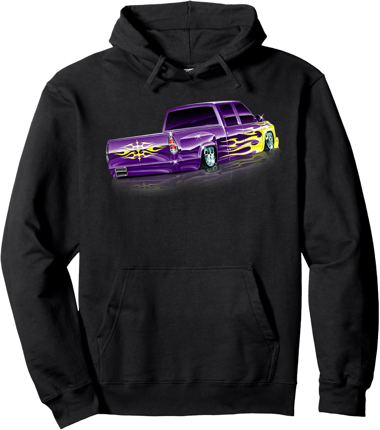 Vintage Classic Car Lowrider Truck Hoodie - Hoodie | Black