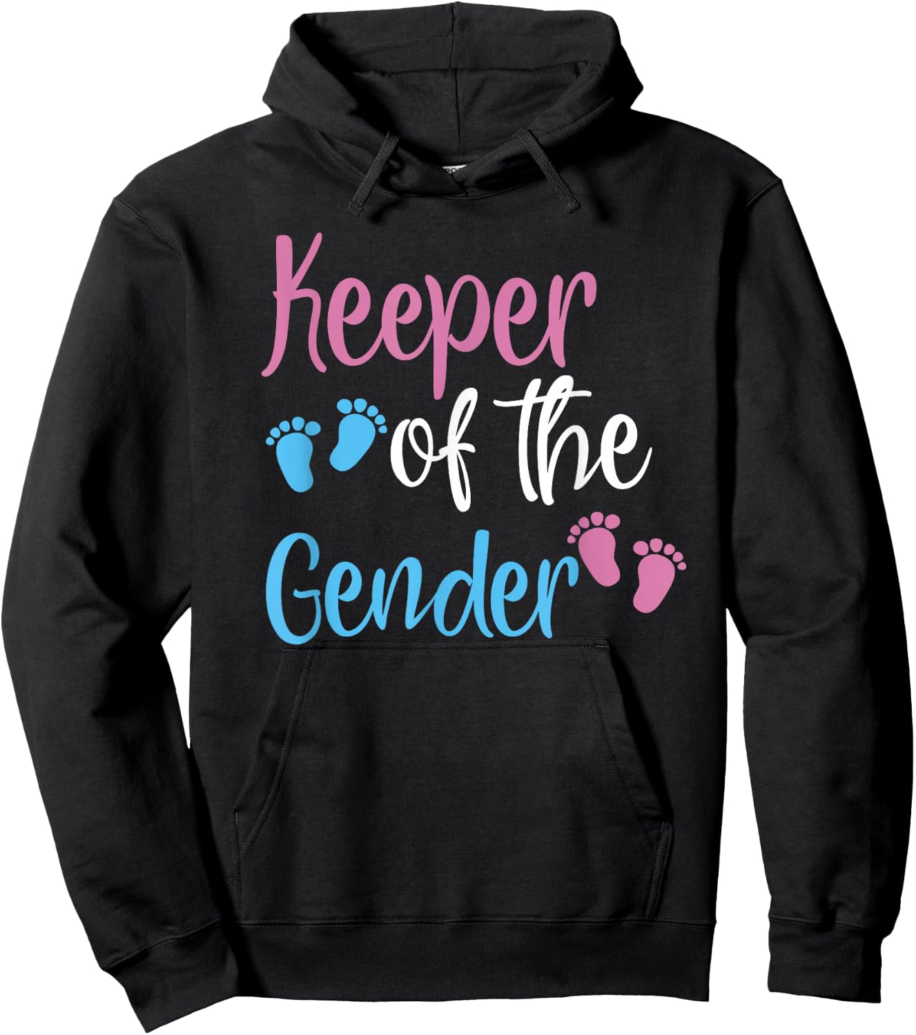 Keeper Of Gender Reveal Party Baby Announcement Hoodie - Hoodie | Black