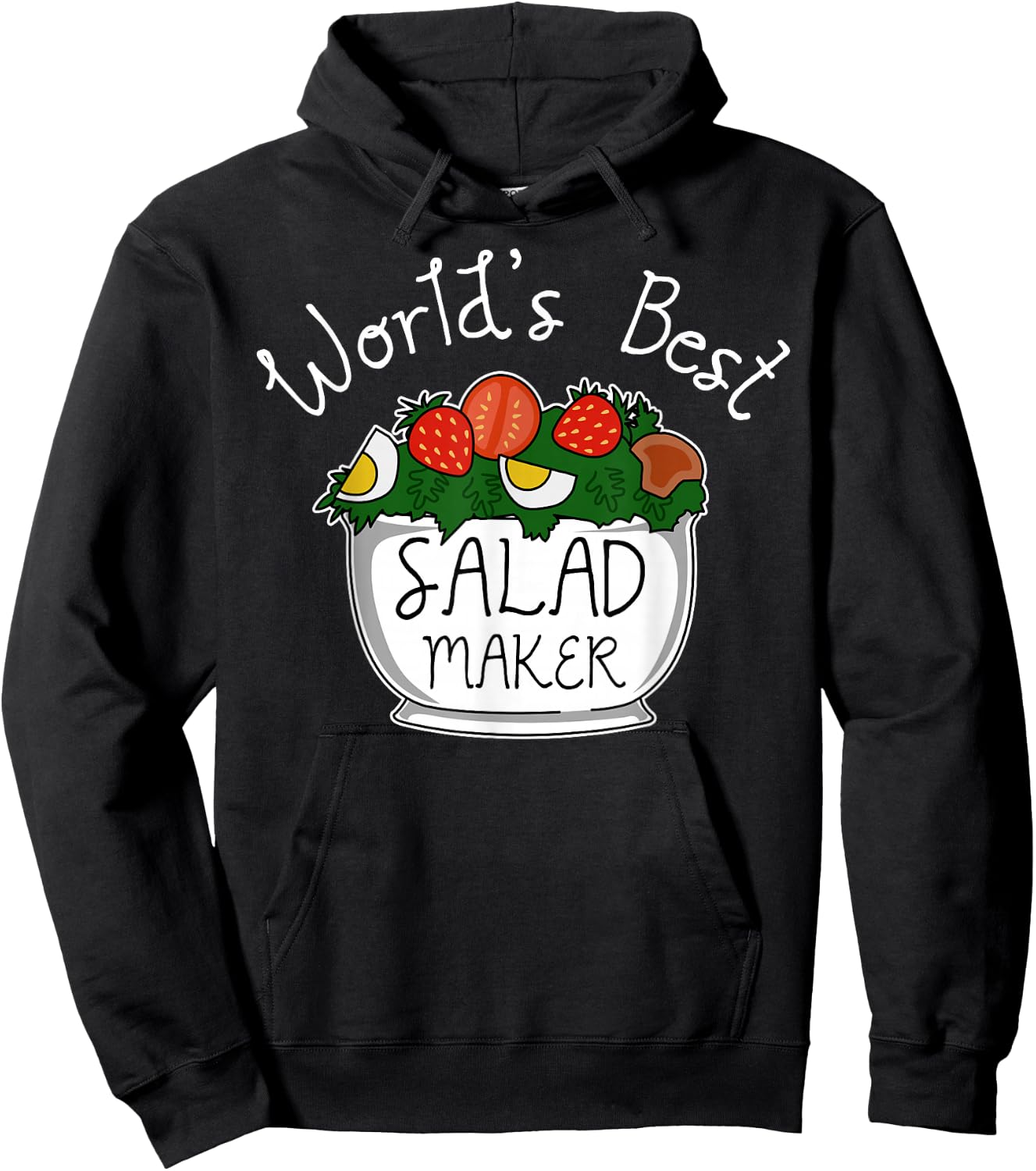 Vegetarian Vegan Veggie - Funny Salad Hoodie - Hoodie | Black