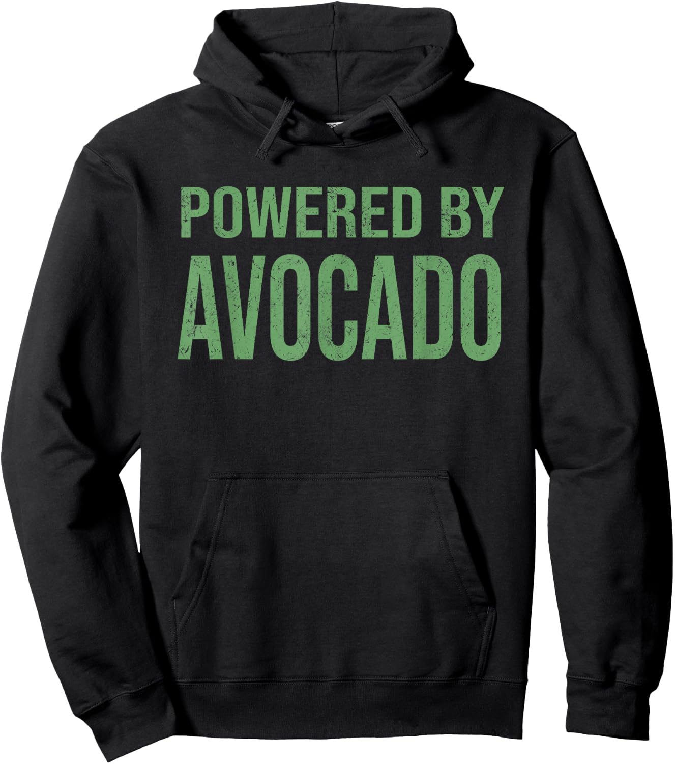 Powered By Avocado Cool Fitness Gym Gift Hoodie - Hoodie | Black