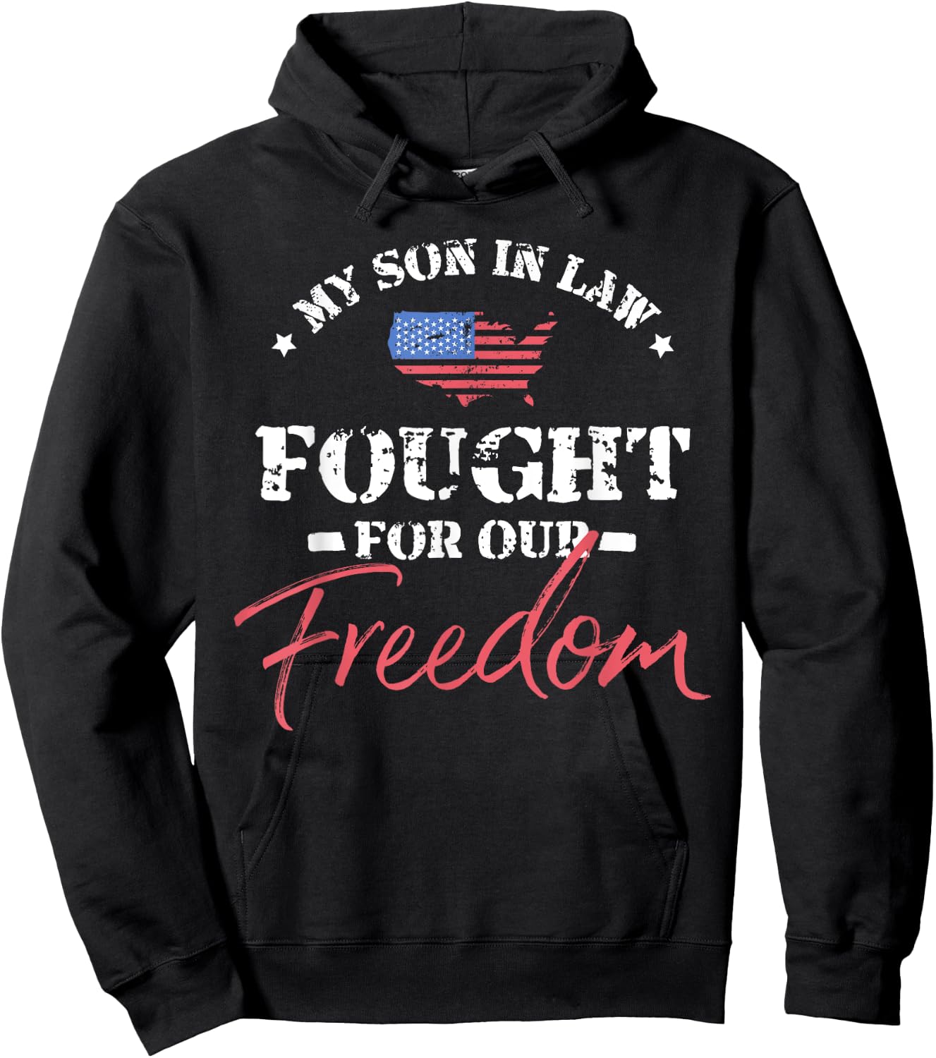 My Son in Law Is a Veteran Hoodie - Hoodie | Black