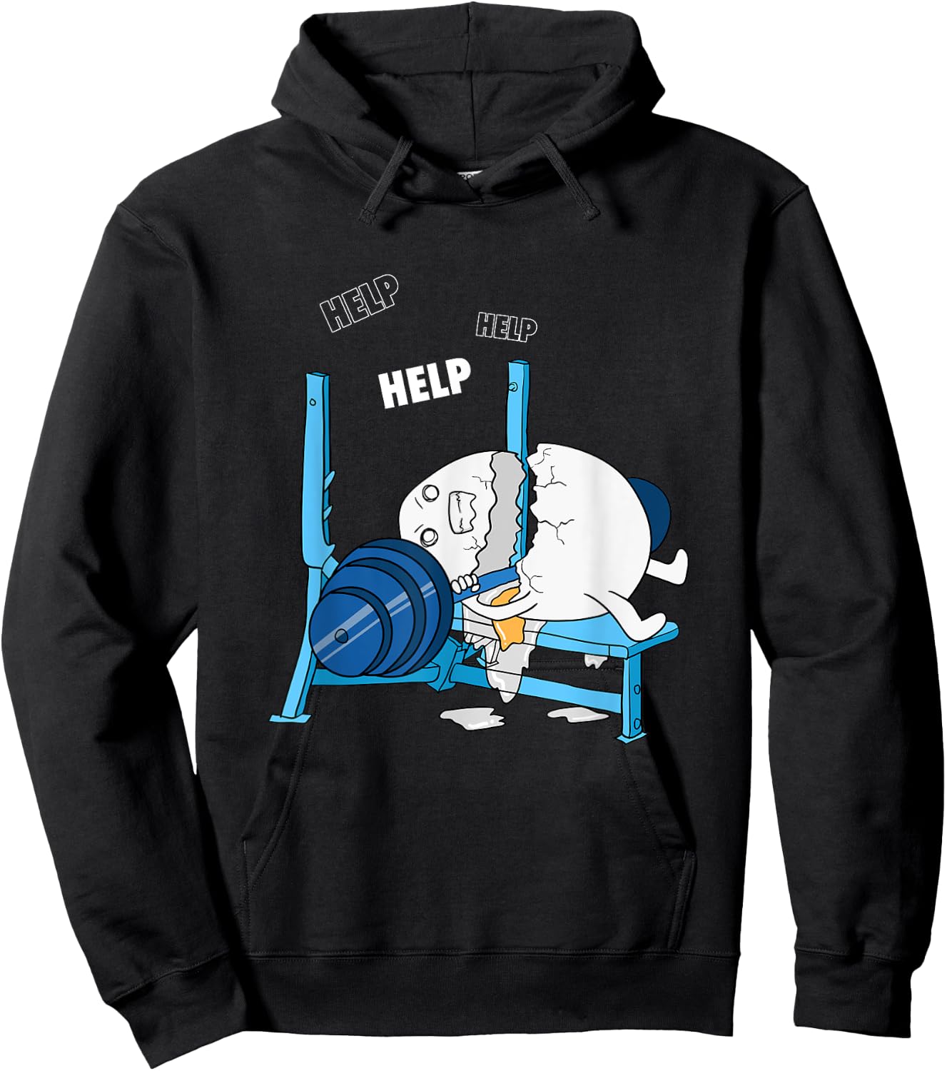 Funny Gym Powerlifting Bench Press Shirt Hoodie - Hoodie | Black
