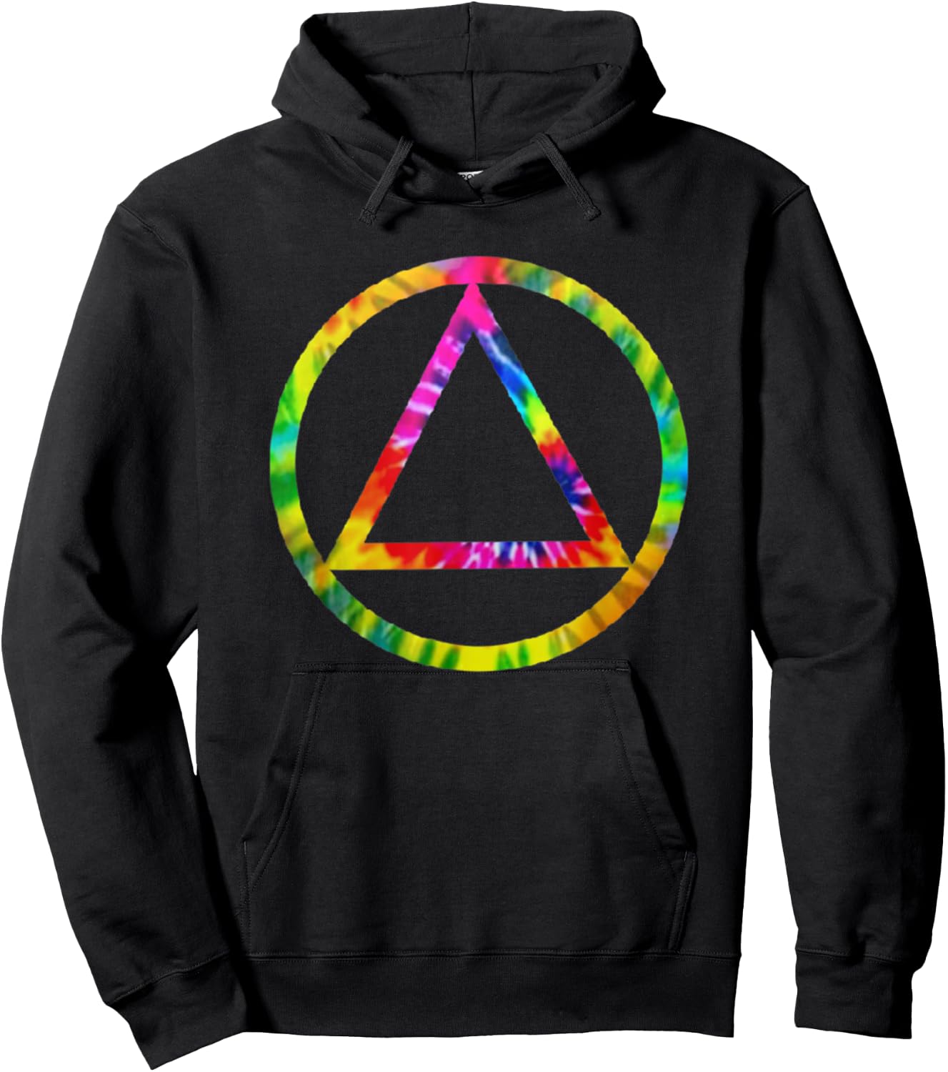 Tie Dye Dead Head Aa Sobriety Recovery Logo Hoodie - Hoodie | Black