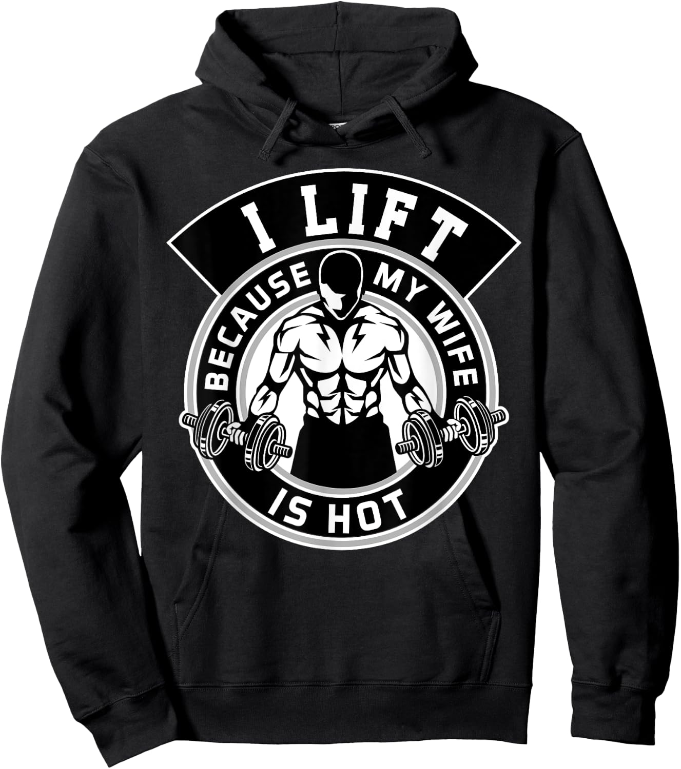 I Lift Because My Wife Is Hot Husband Gift Hoodie - Hoodie | Black