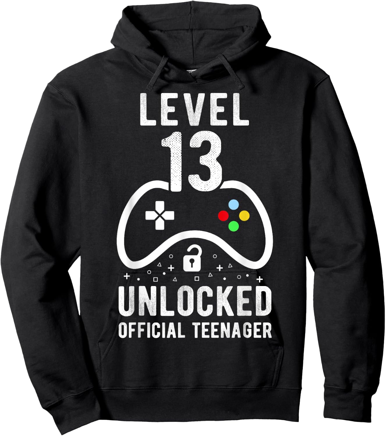 Official Teenager 13th Birthday Level 13 Unlocked Hoodie - Hoodie | Black