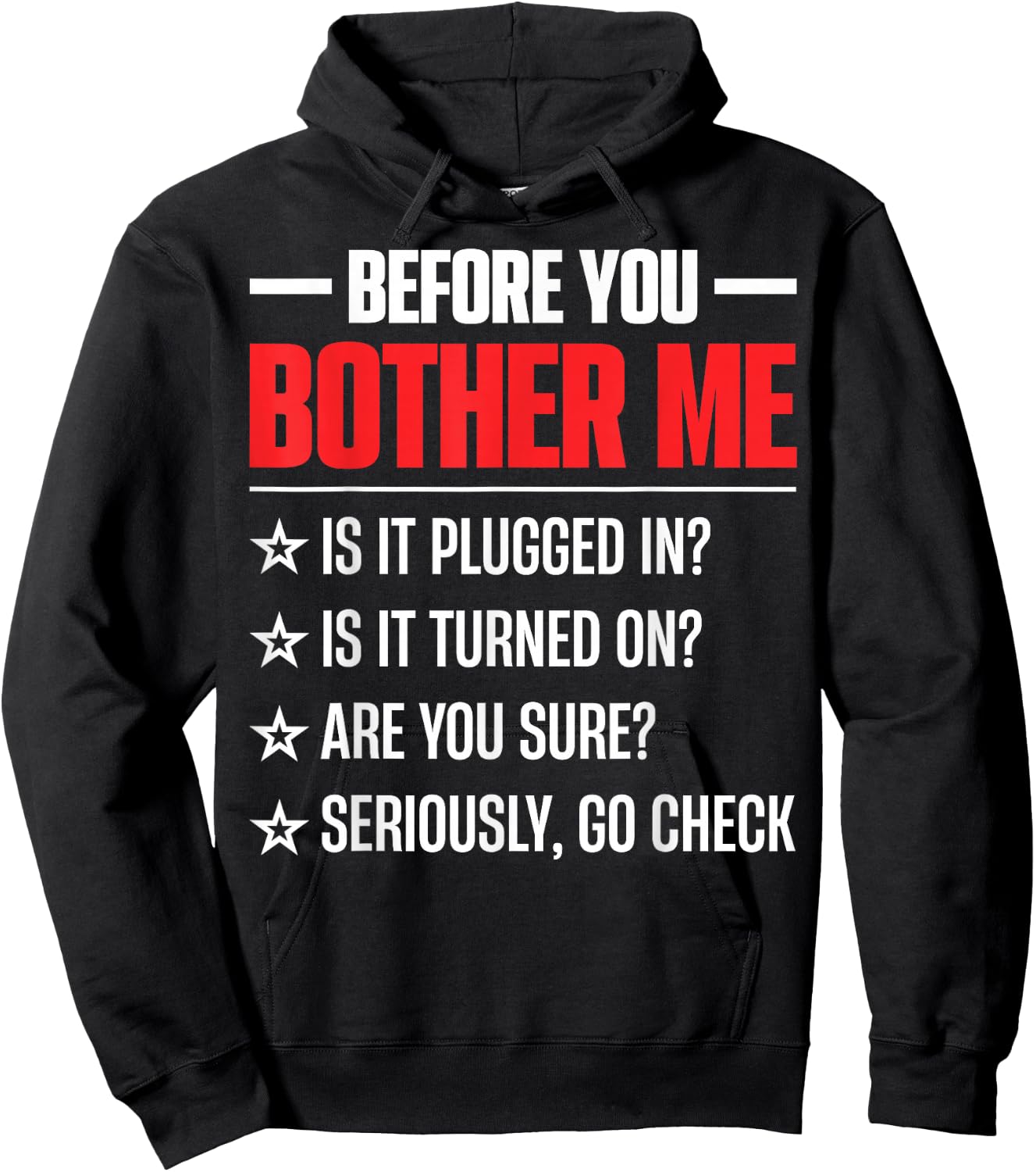 Before You Bother Me Nerd Computer Geeks Programmer Men Hoodie - Hoodie | Black
