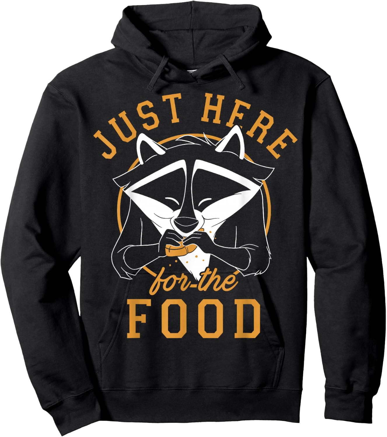 Disney Pocahontas Meeko Just Here for The Food Portrait Small Hoodie - Hoodie | Black